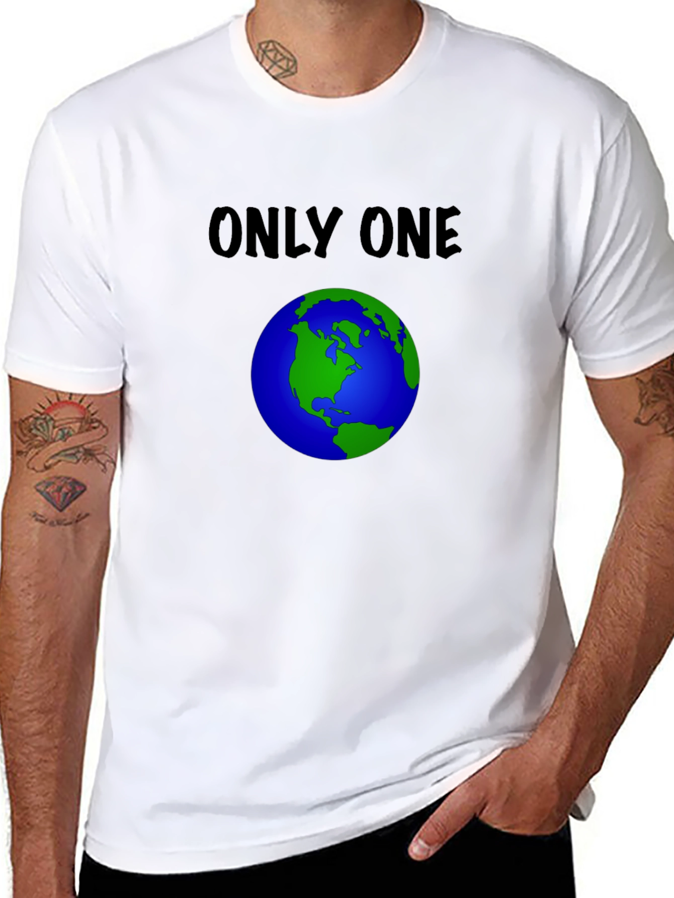 Only One Earth Graphic Tee - Black