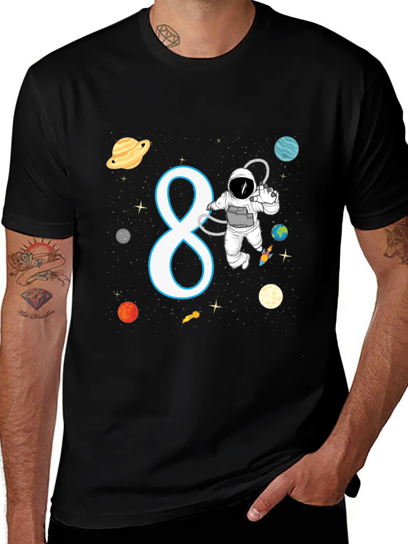 Astronaut 8th Birthday Kids T-Shirt