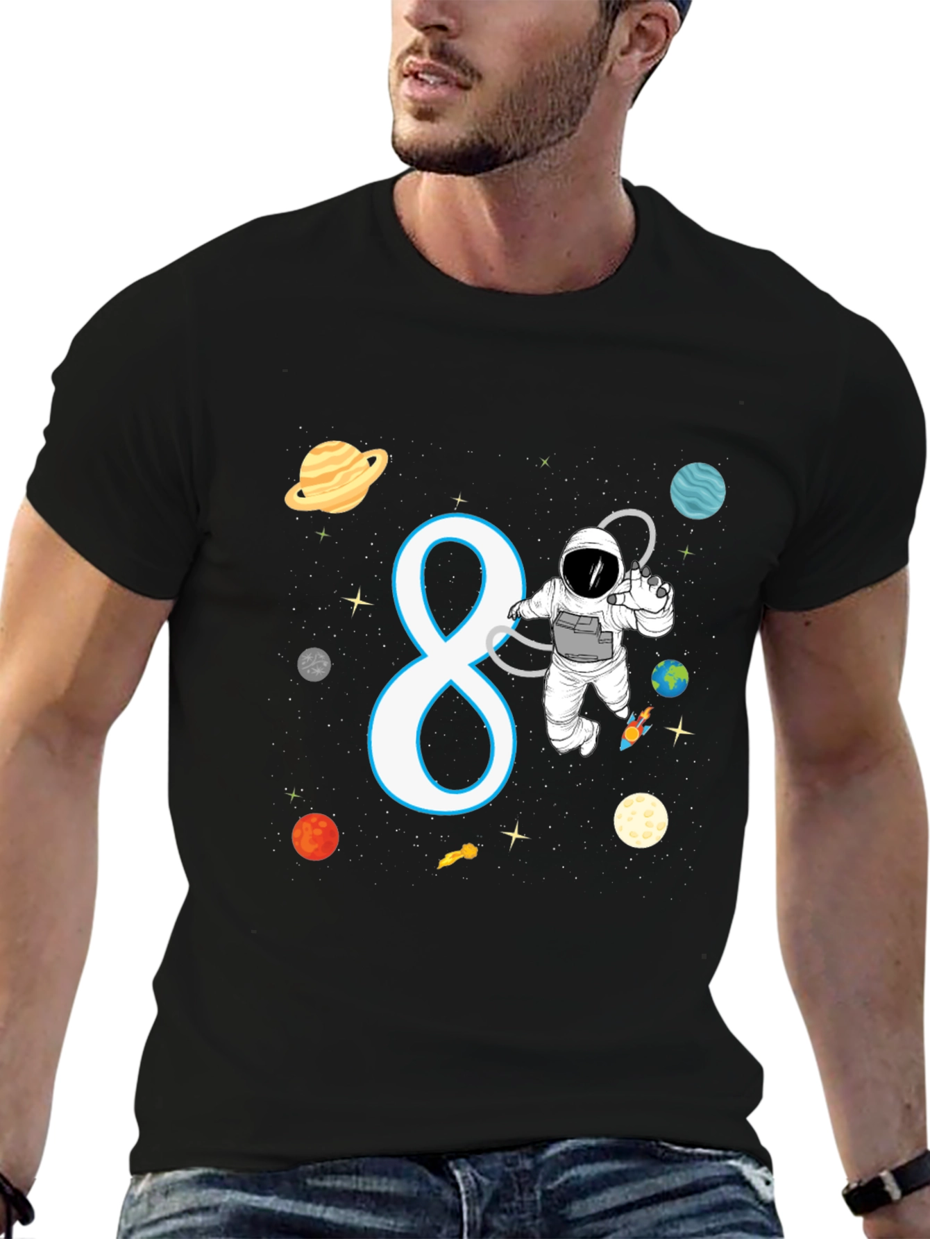 Astronaut 8th Birthday Kids T-Shirt
