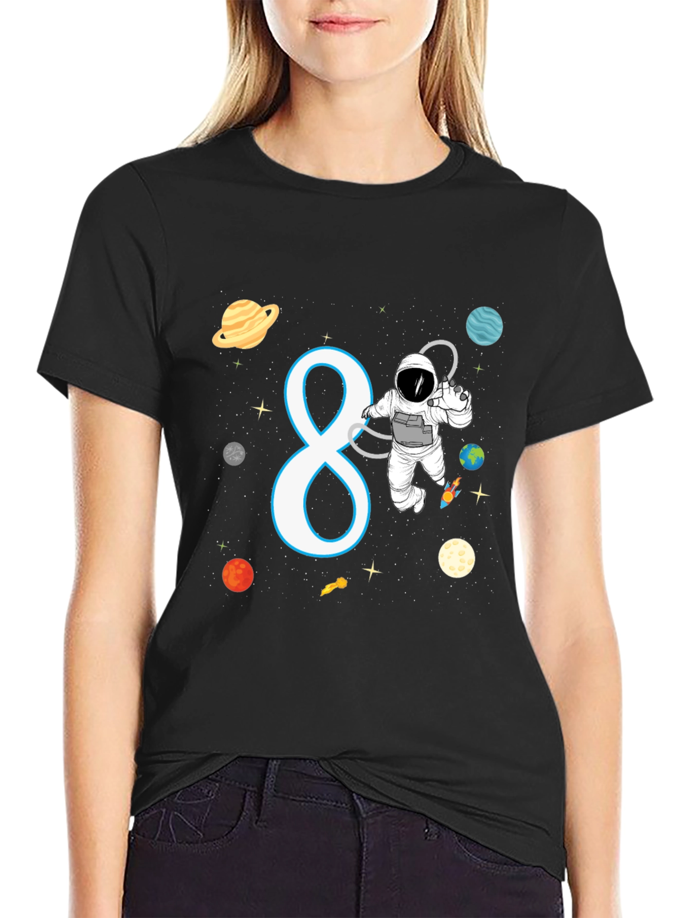 Astronaut 8th Birthday Kids T-Shirt