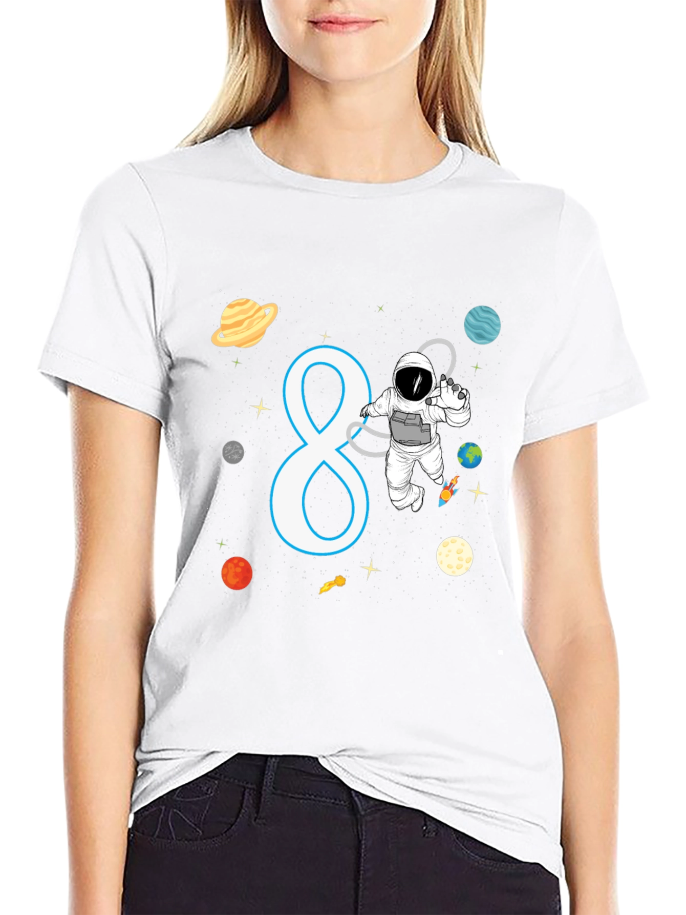Astronaut 8th Birthday Kids T-Shirt