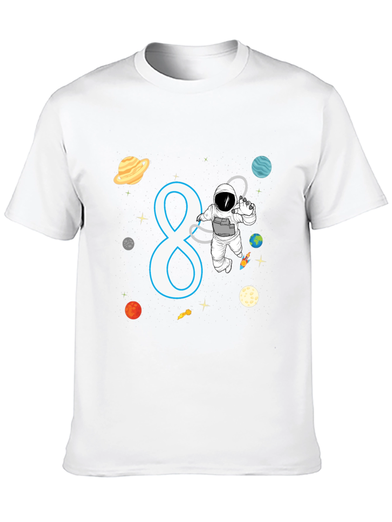Astronaut 8th Birthday Kids T-Shirt