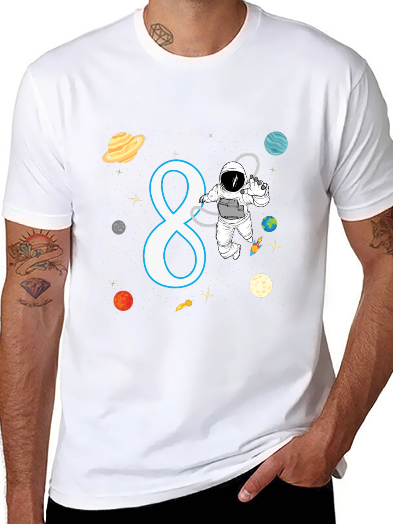 Astronaut 8th Birthday Kids T-Shirt