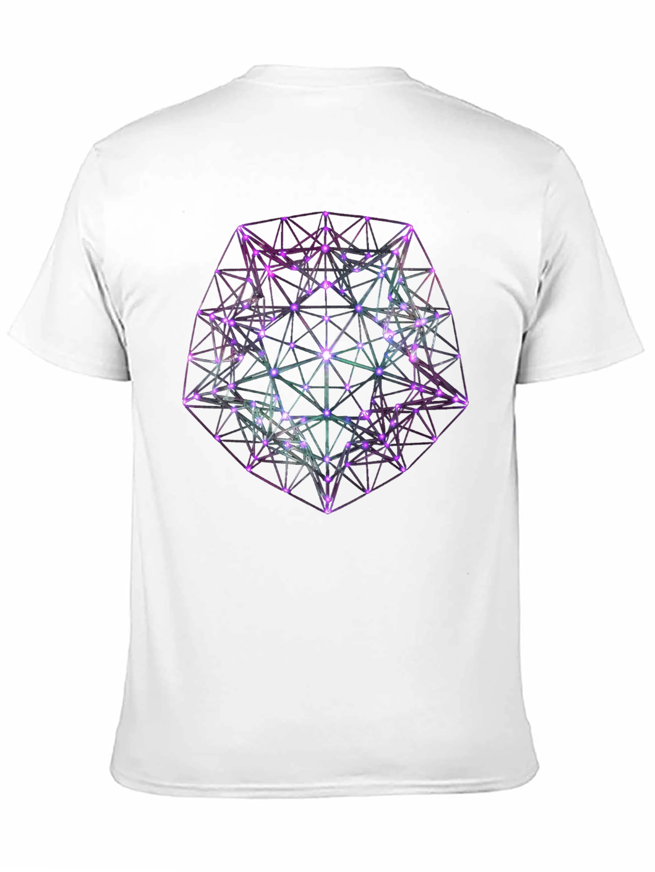 Geometric Neon Graphic Black T-Shirt