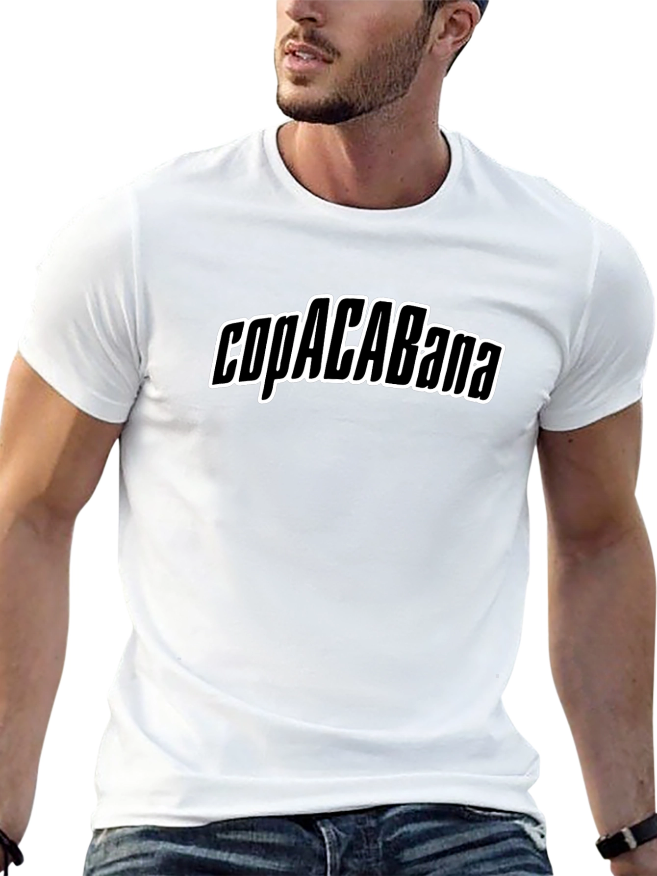 Copacabana Bold Graphic Black T-Shirt