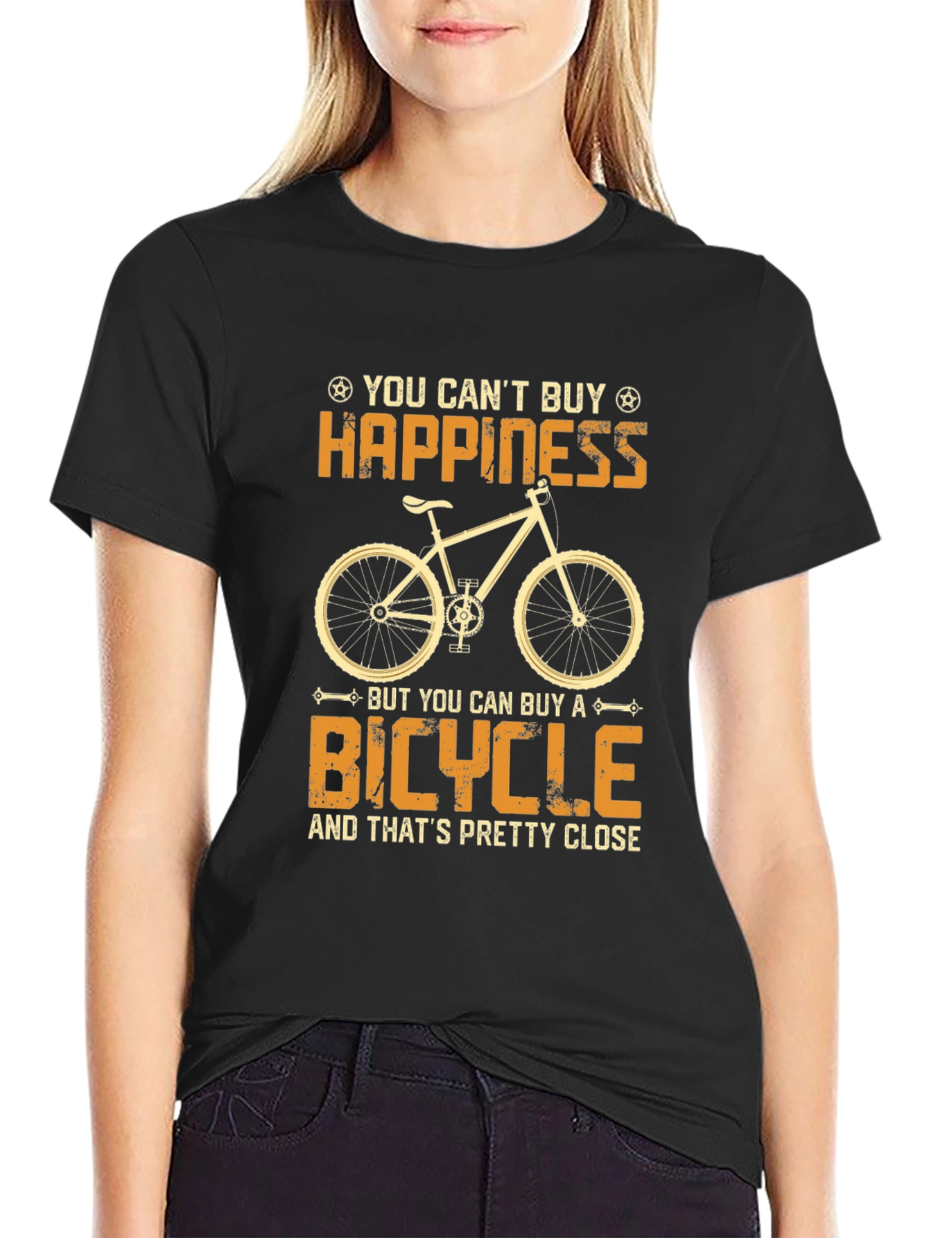 Happiness Bicycle Graphic T-Shirt