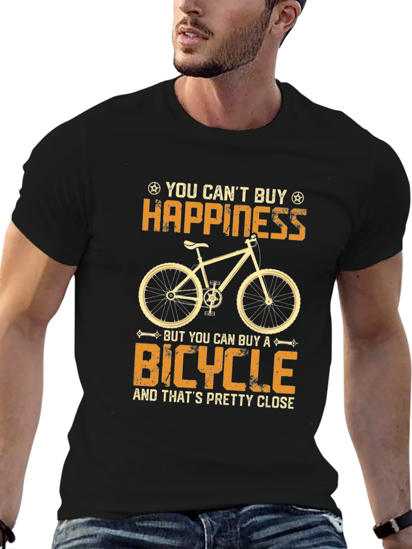 Happiness Bicycle Graphic T-Shirt