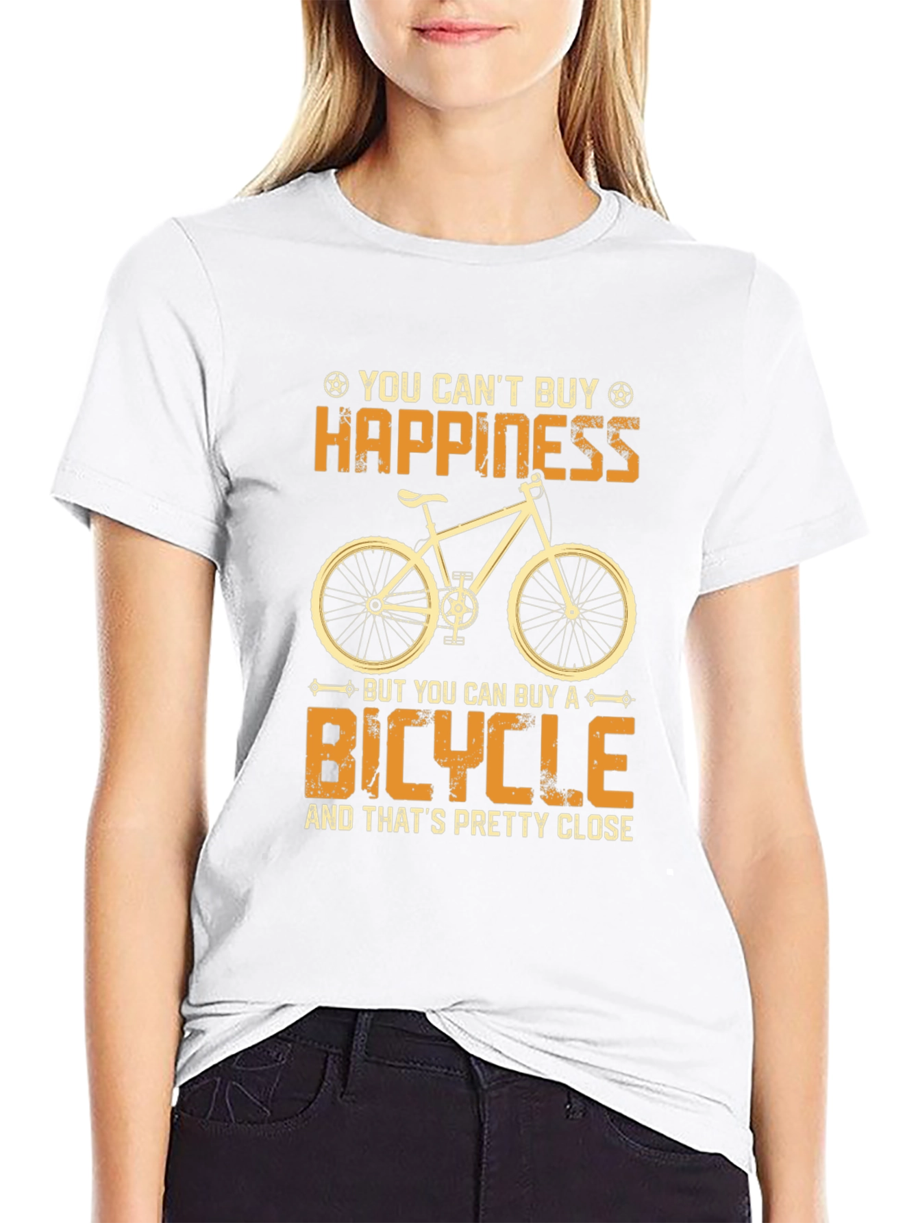 Happiness Bicycle Graphic T-Shirt