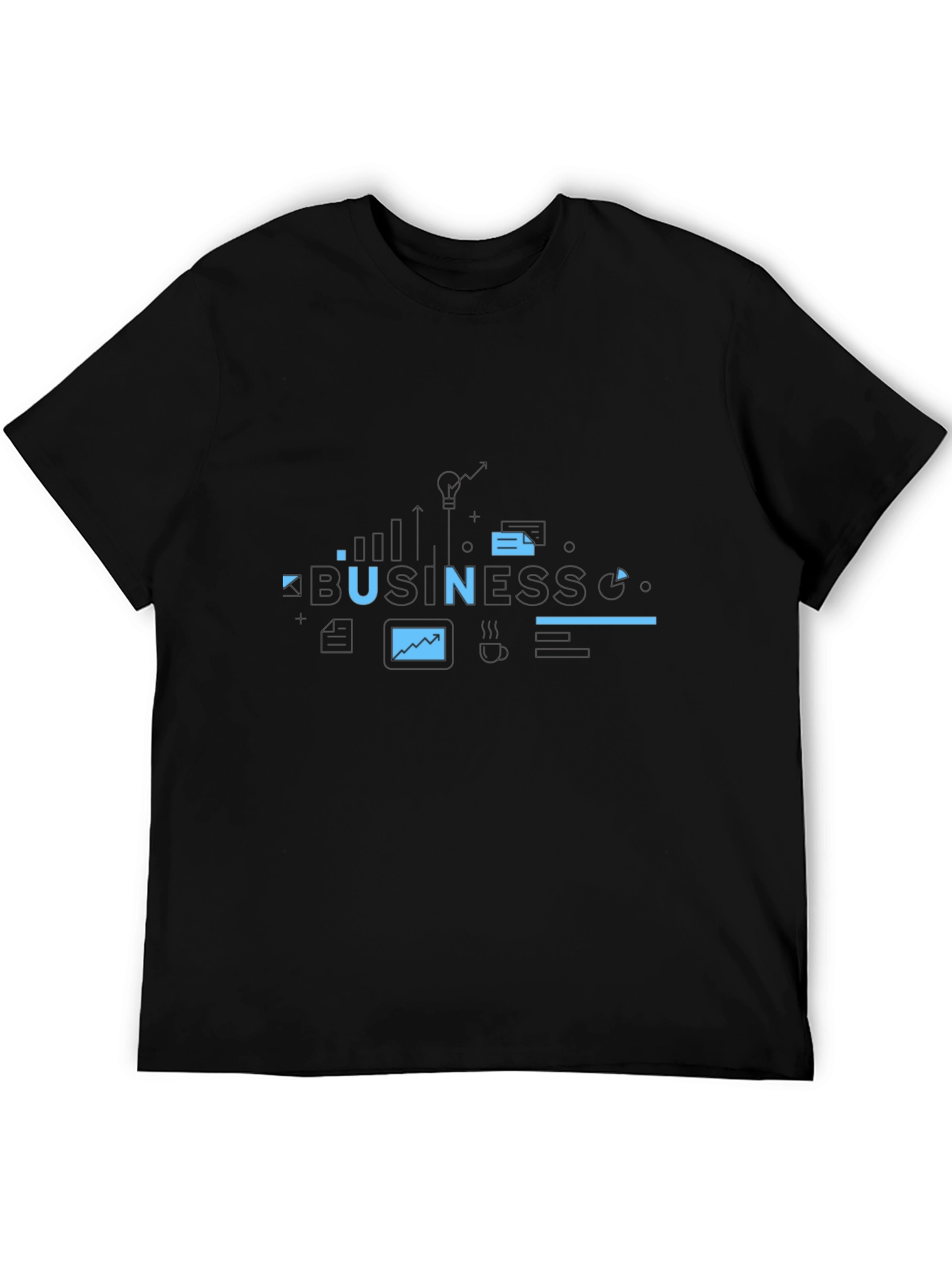 Modern Graphic Print T-Shirt - Black