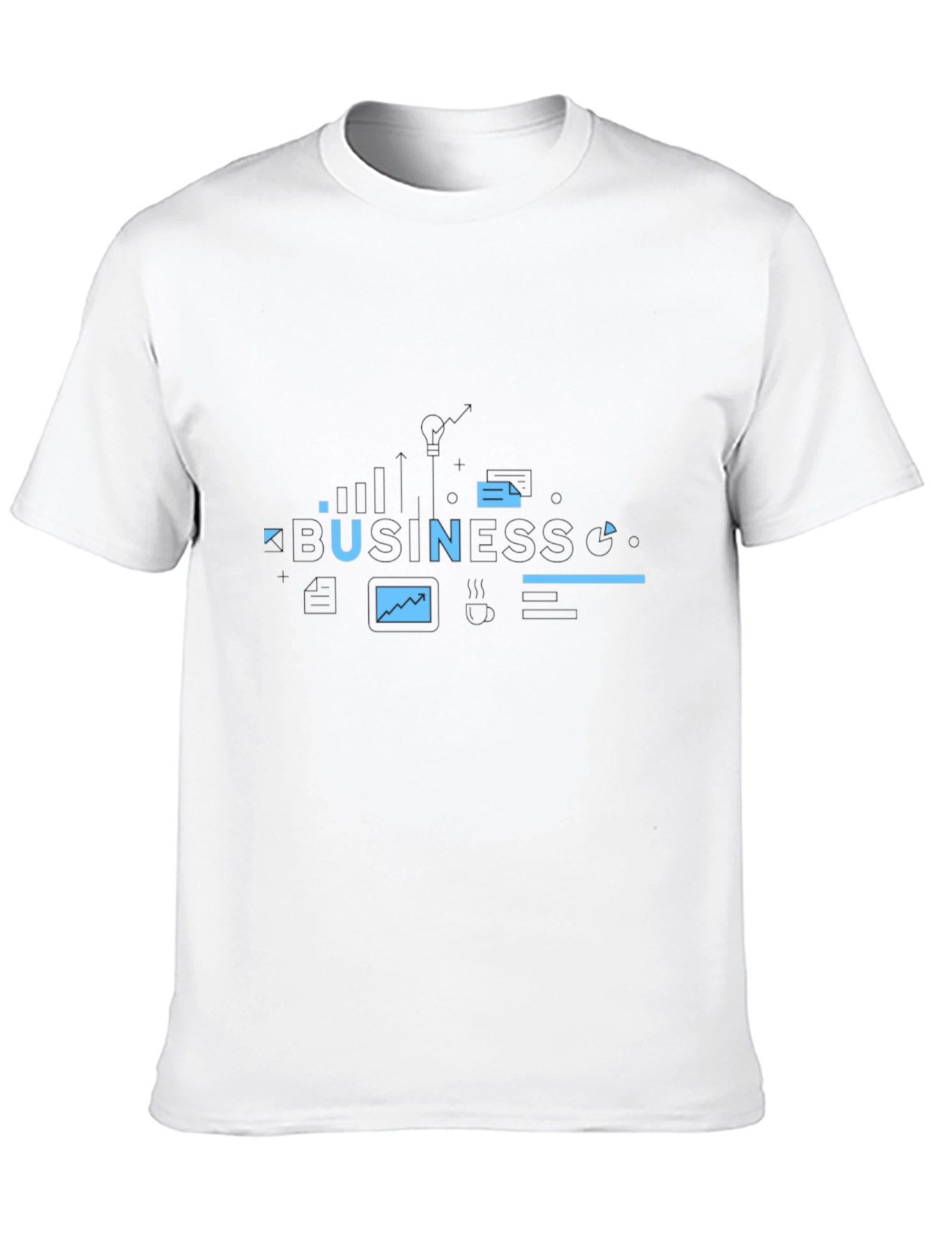 Modern Graphic Print T-Shirt - Black