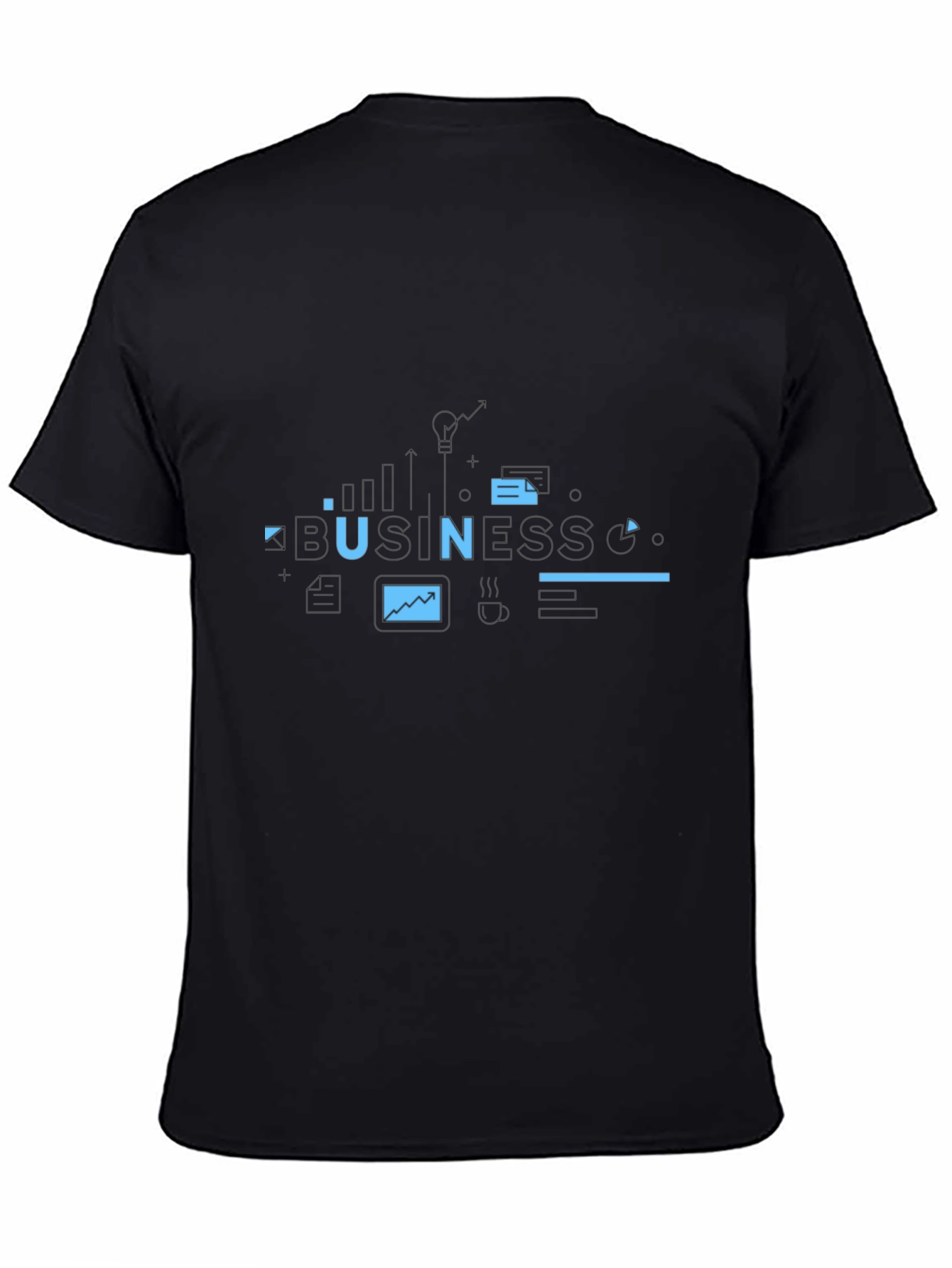 Modern Graphic Print T-Shirt - Black