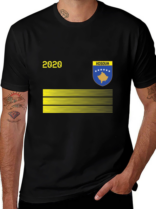 Kosovo 2020 Graphic Tee - Black Short Sleeve Shirt