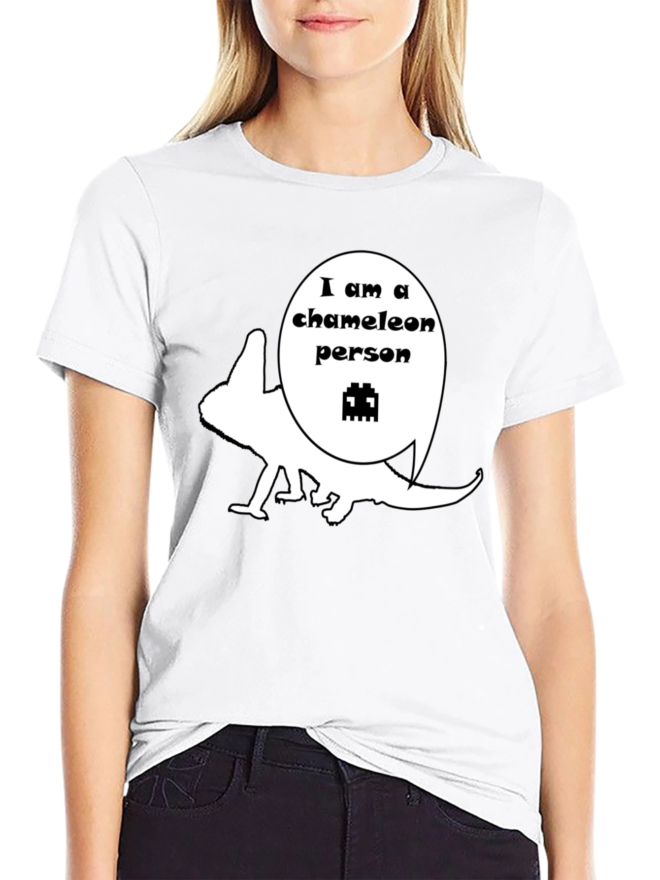 Chameleon Person Graphic T-Shirt - Unique Design