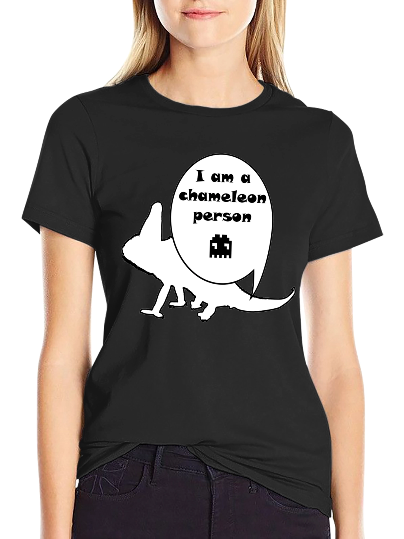 Chameleon Person Graphic T-Shirt - Unique Design