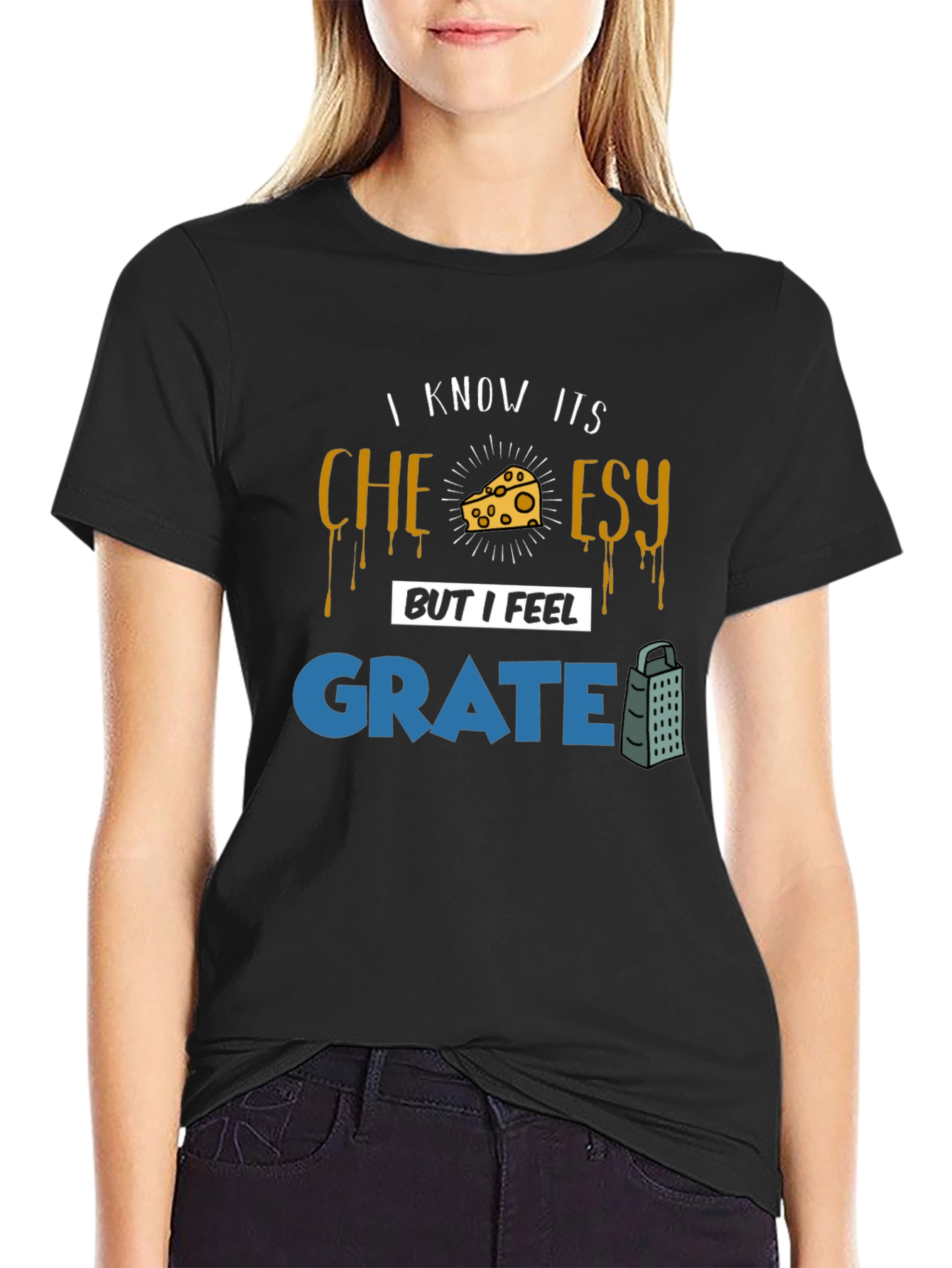Cheesy Grate Pun T-Shirt - Funny Graphic Tee