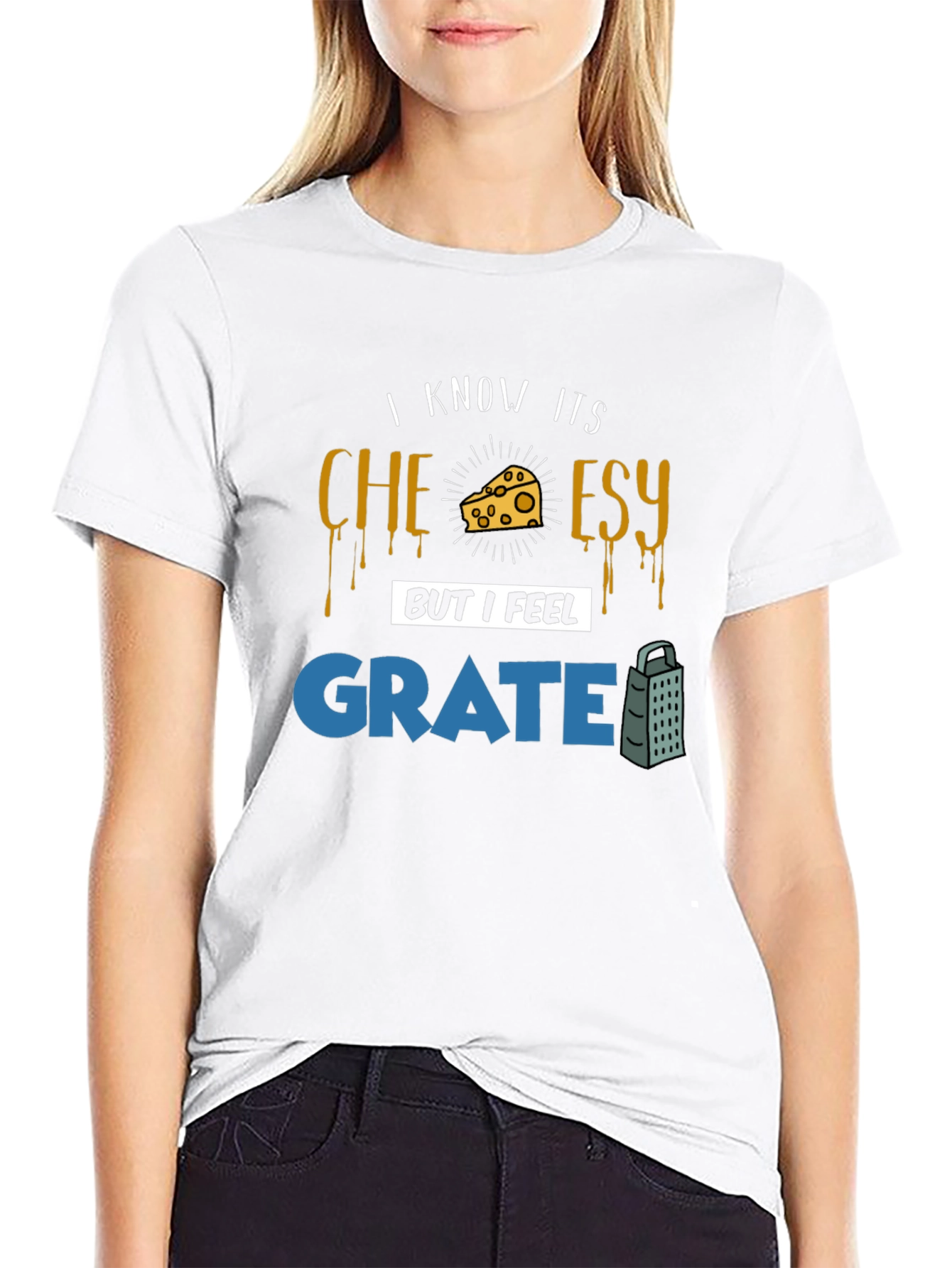 Cheesy Grate Pun T-Shirt - Funny Graphic Tee