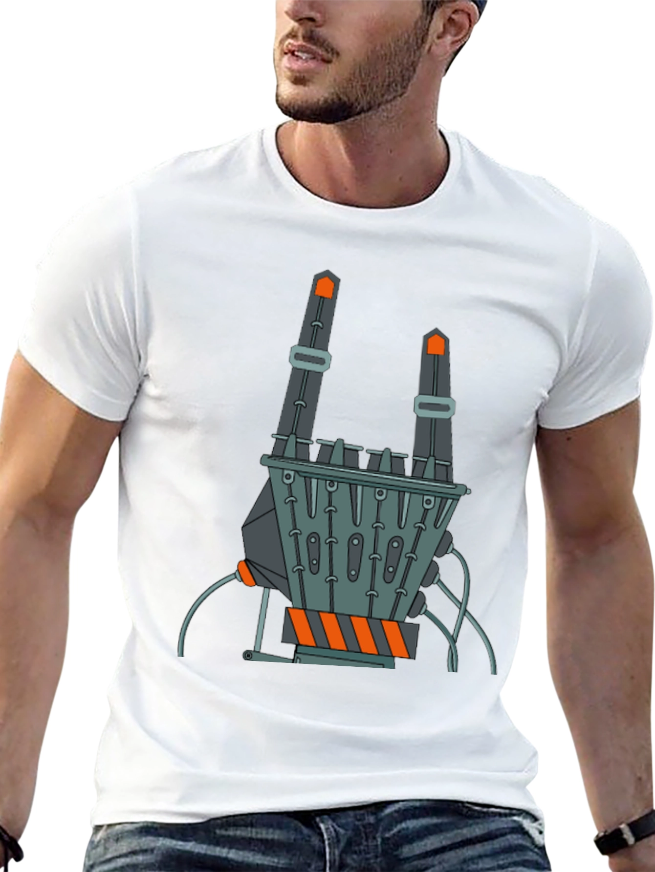 Robotic Hand Graphic Tee - Rock On!
