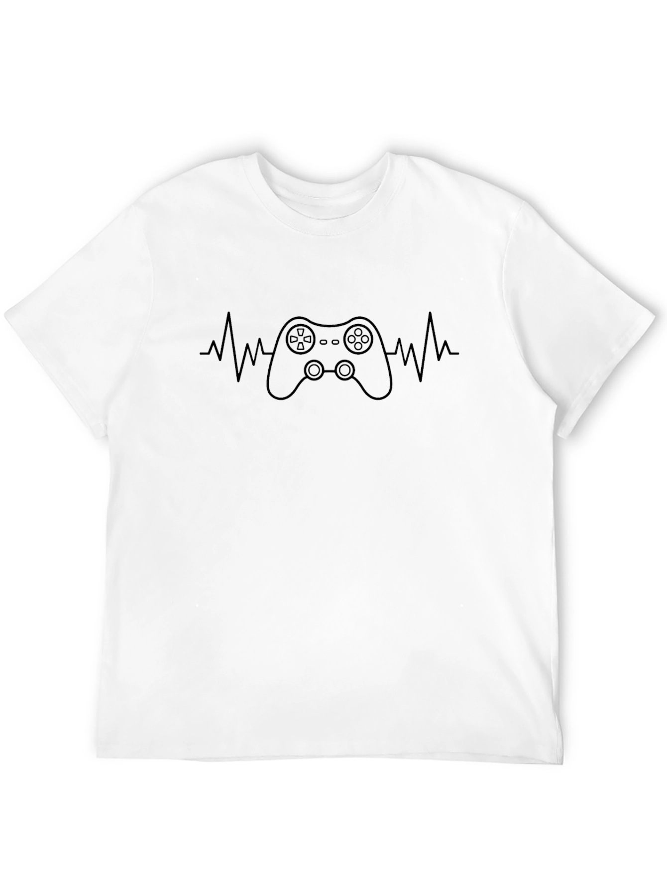 Gamer Heartbeat Graphic Tee - Cool Console Design
