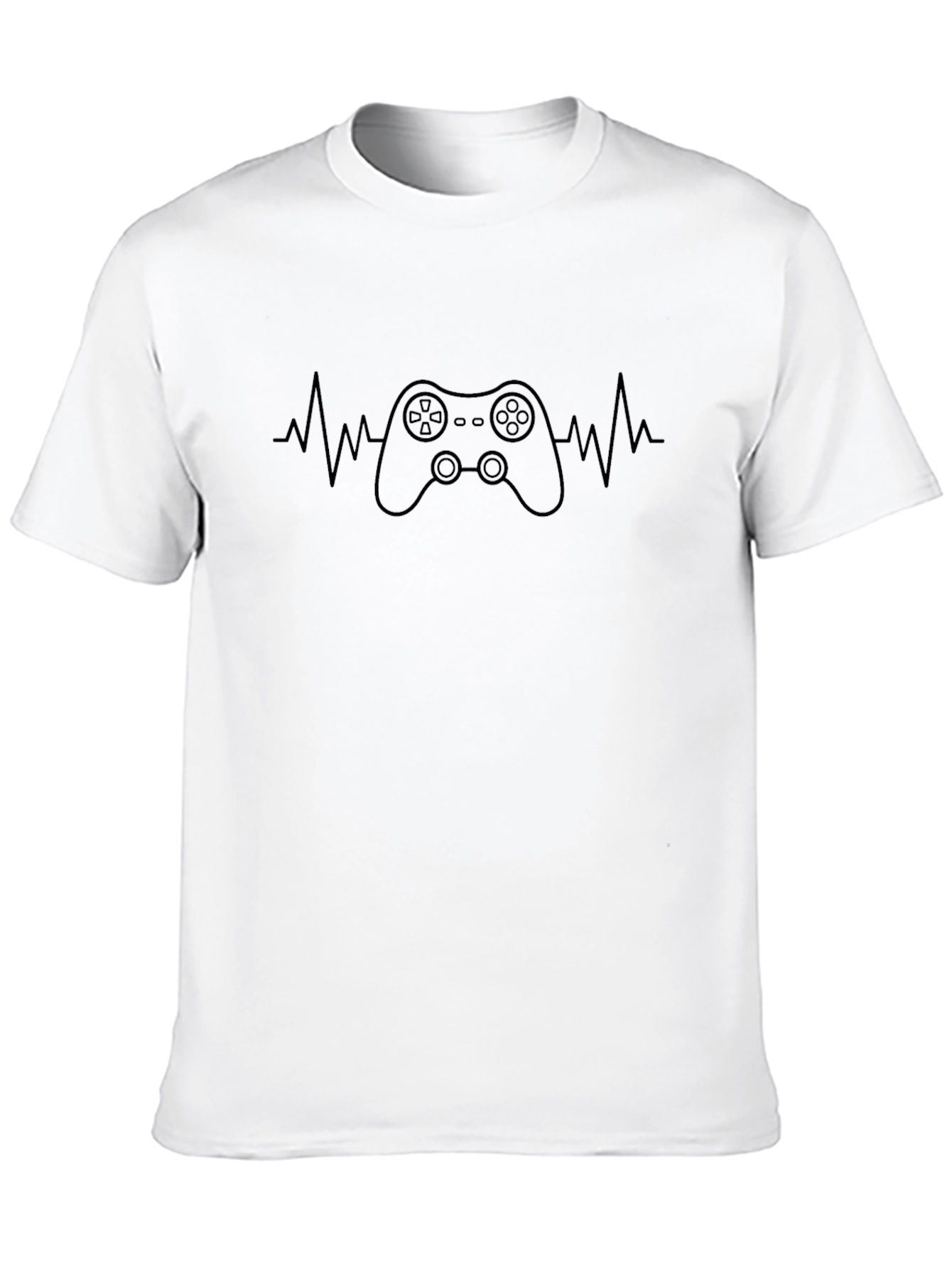 Gamer Heartbeat Graphic Tee - Cool Console Design