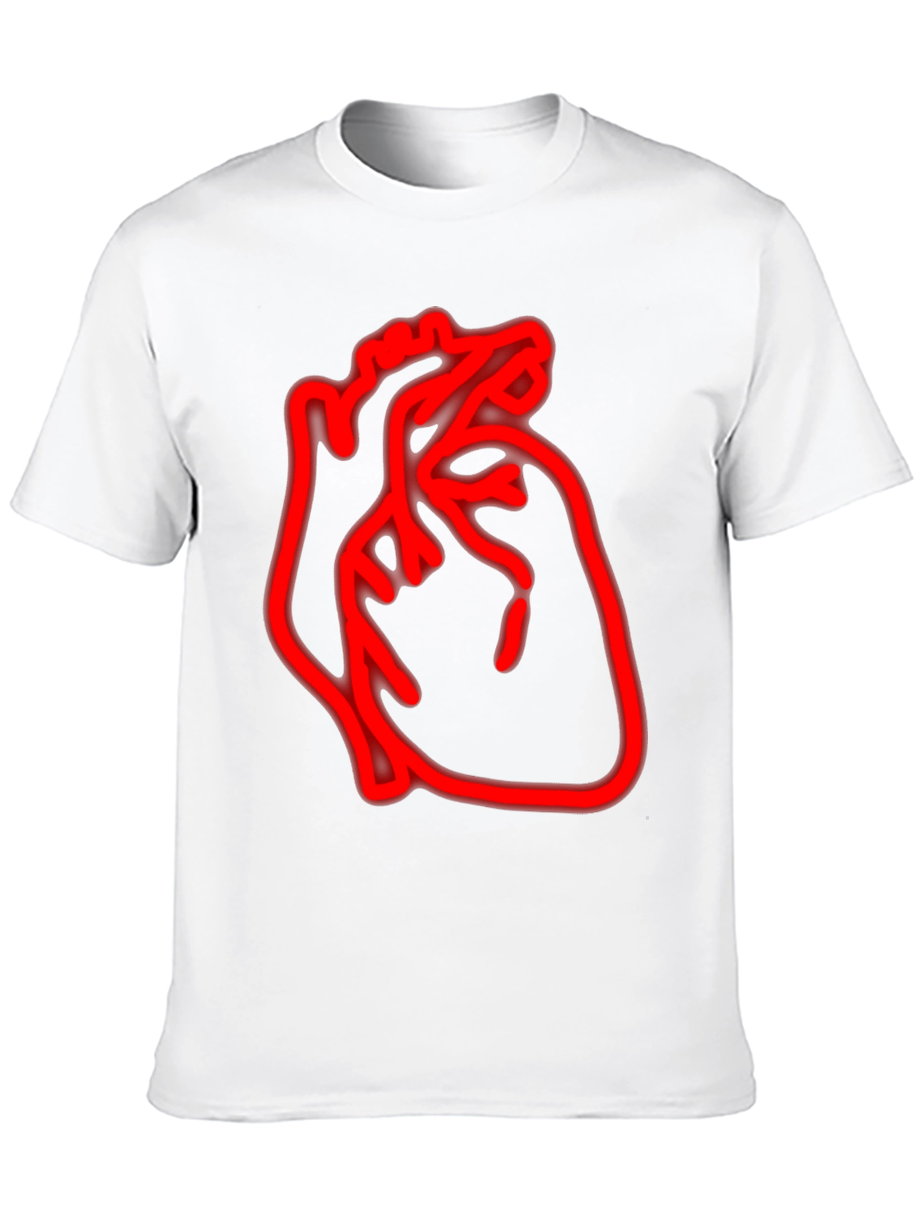 Neon Heart Graphic Black T-Shirt