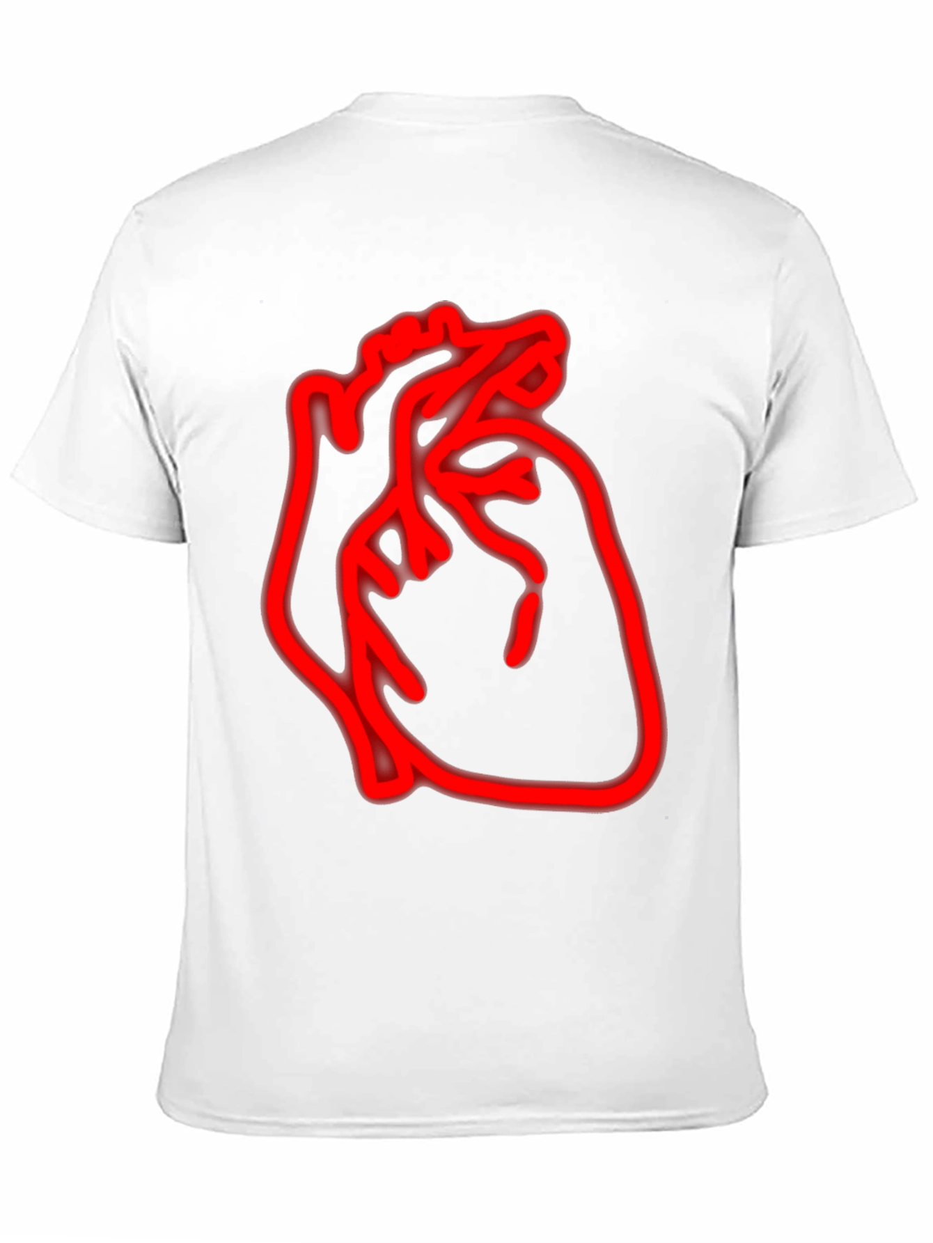 Neon Heart Graphic Black T-Shirt