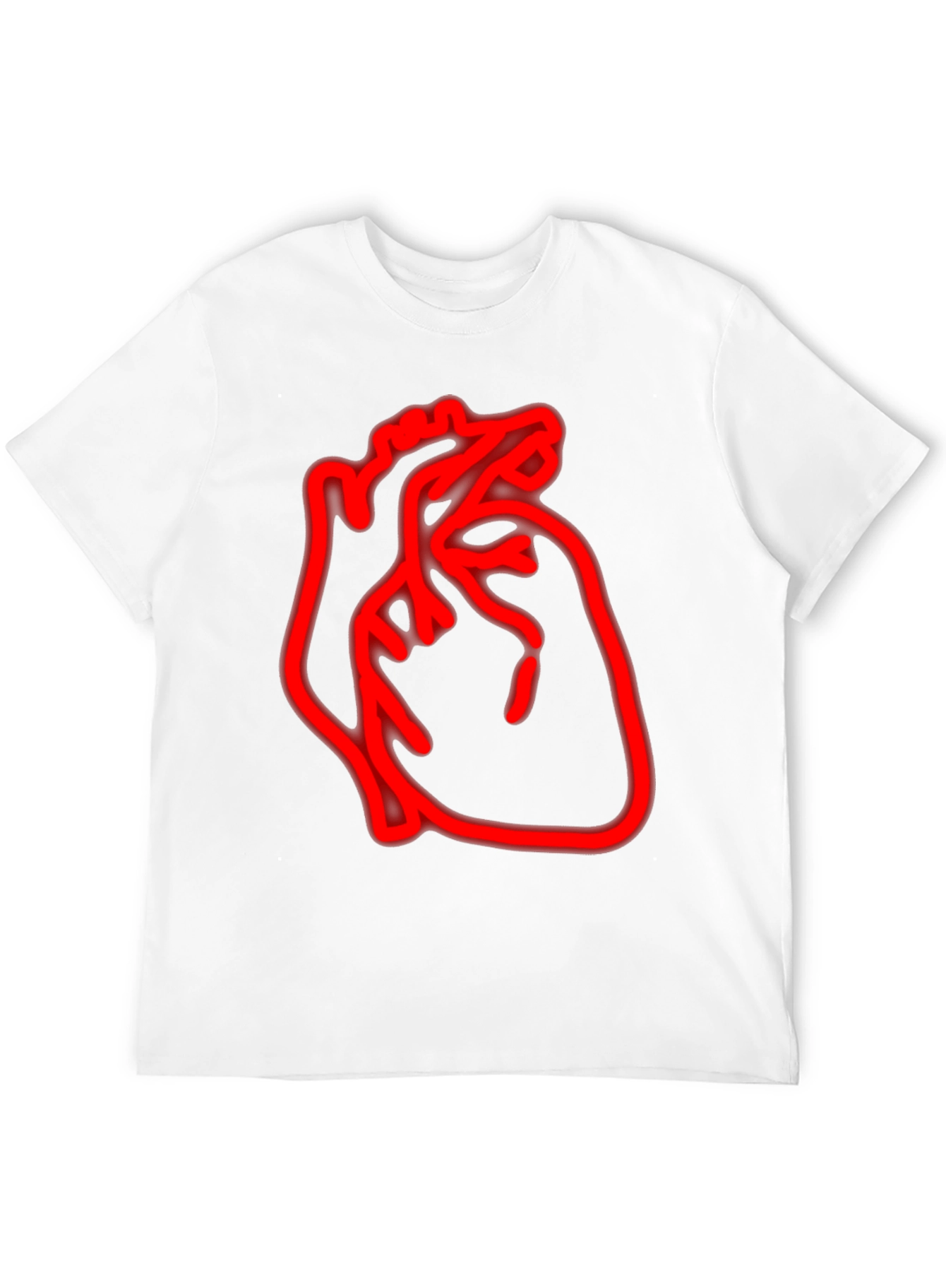 Neon Heart Graphic Black T-Shirt