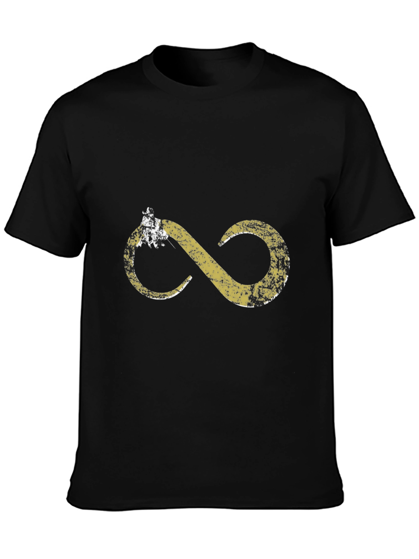 Distressed Infinity Symbol Black T-Shirt