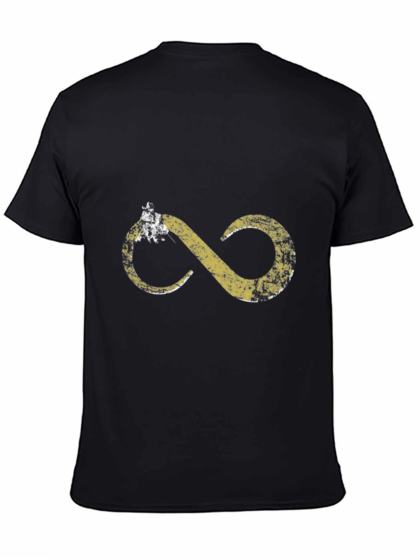 Distressed Infinity Symbol Black T-Shirt