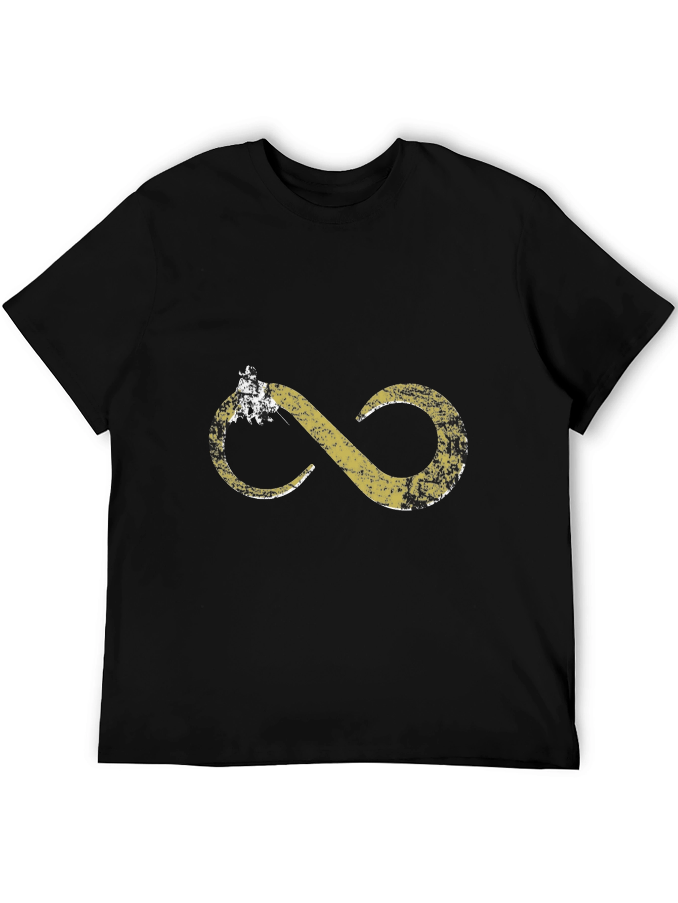 Distressed Infinity Symbol Black T-Shirt
