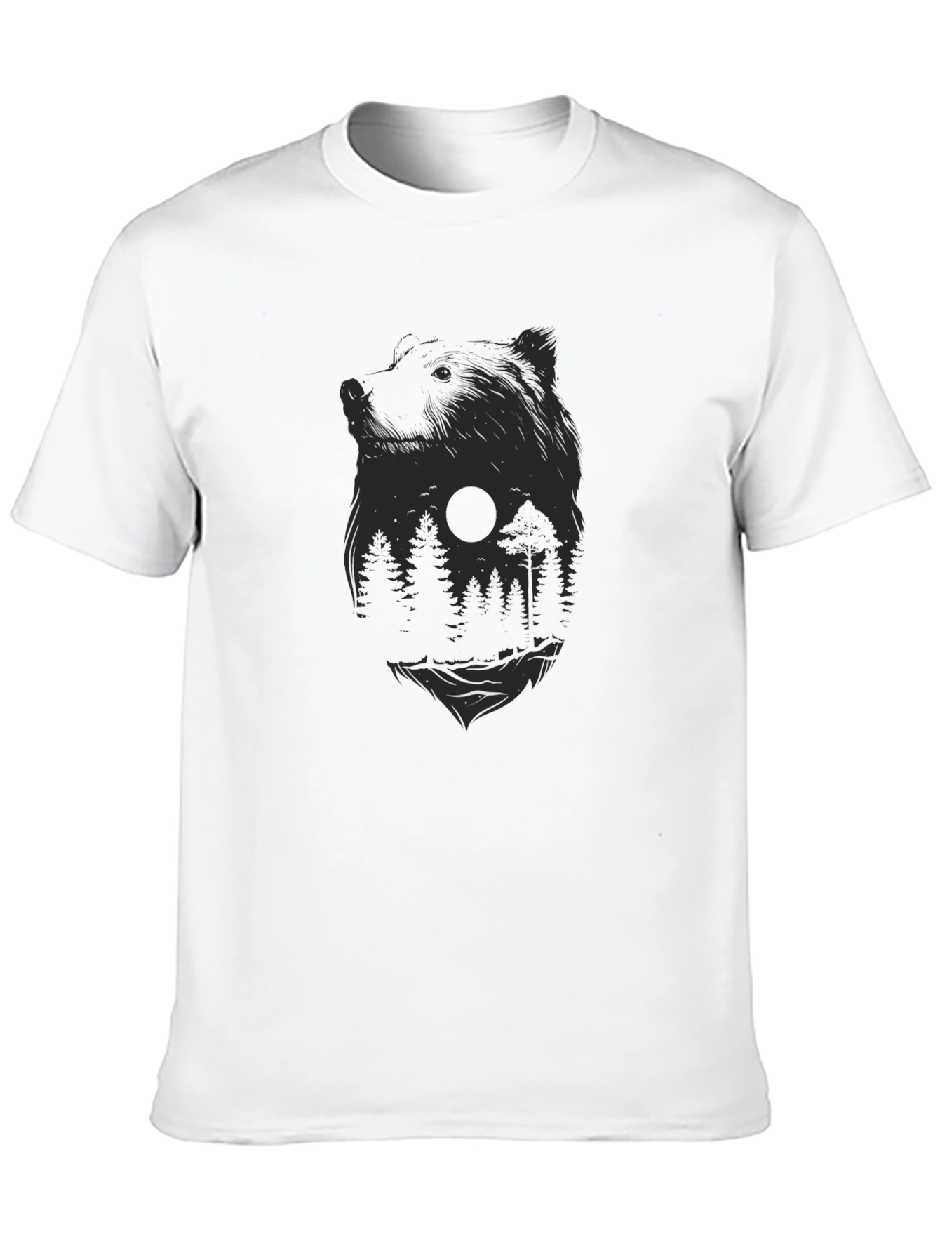 Nature Bear Black Graphic Tee