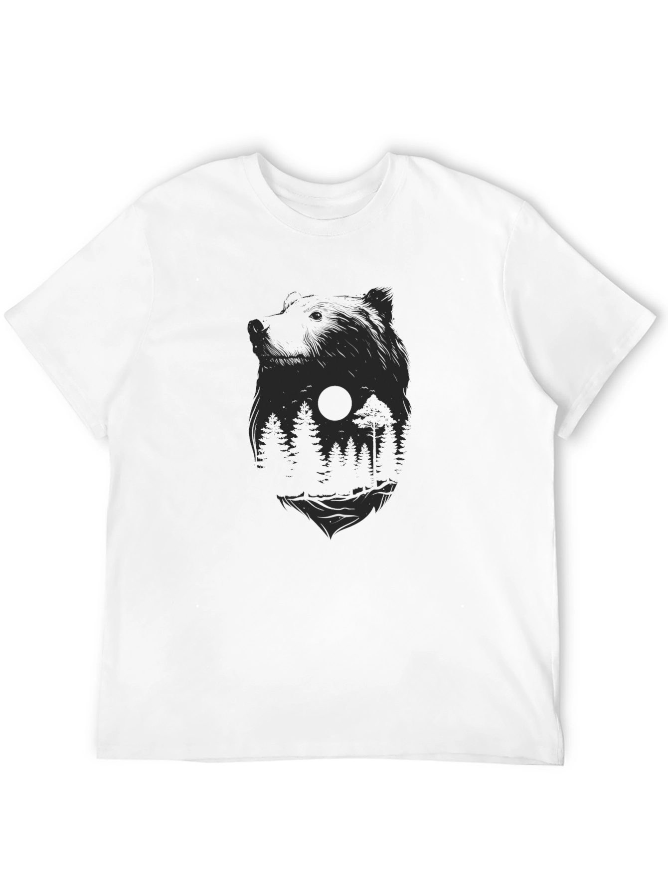 Nature Bear Black Graphic Tee