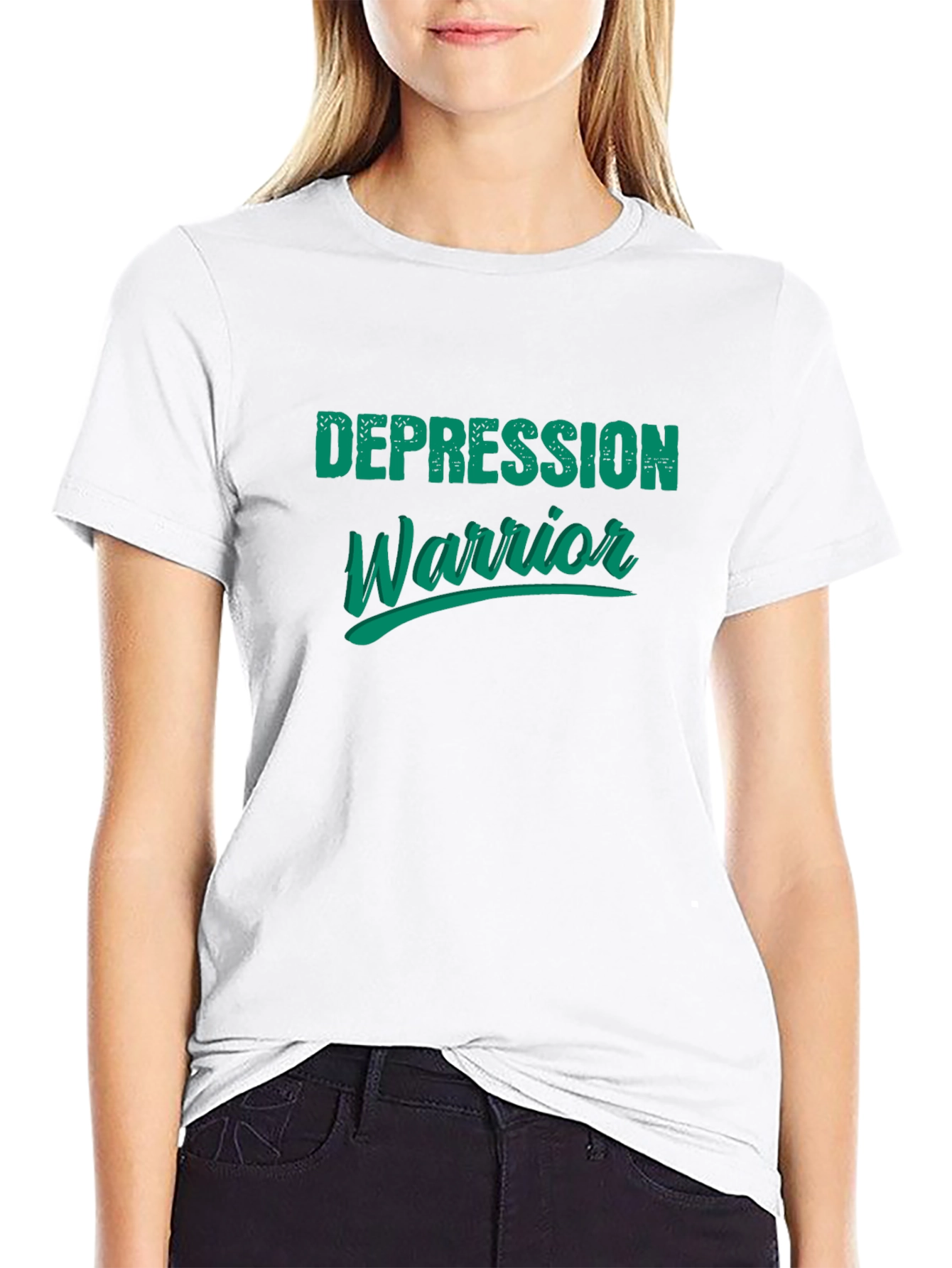 Depression Warrior Graphic Tee - Black