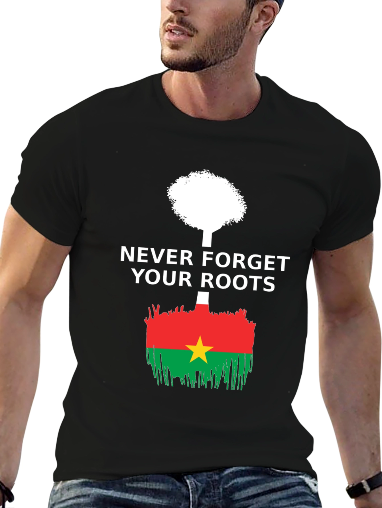 Never Forget Roots Burkina Faso Flag T-Shirt