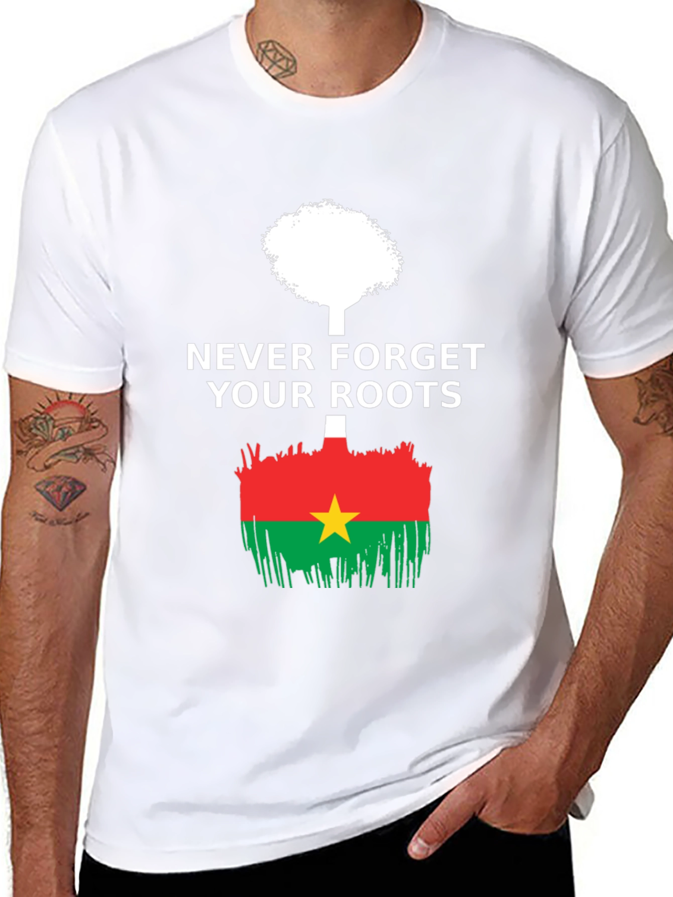 Never Forget Roots Burkina Faso Flag T-Shirt