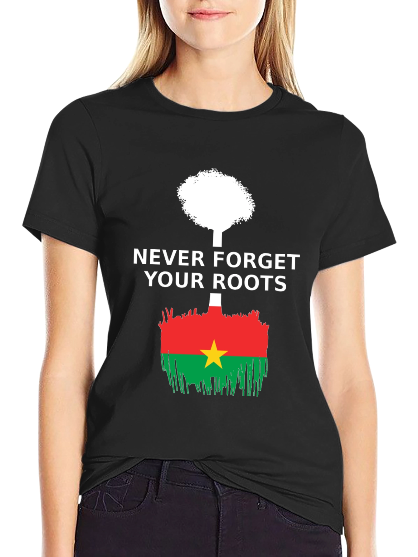 Never Forget Roots Burkina Faso Flag T-Shirt
