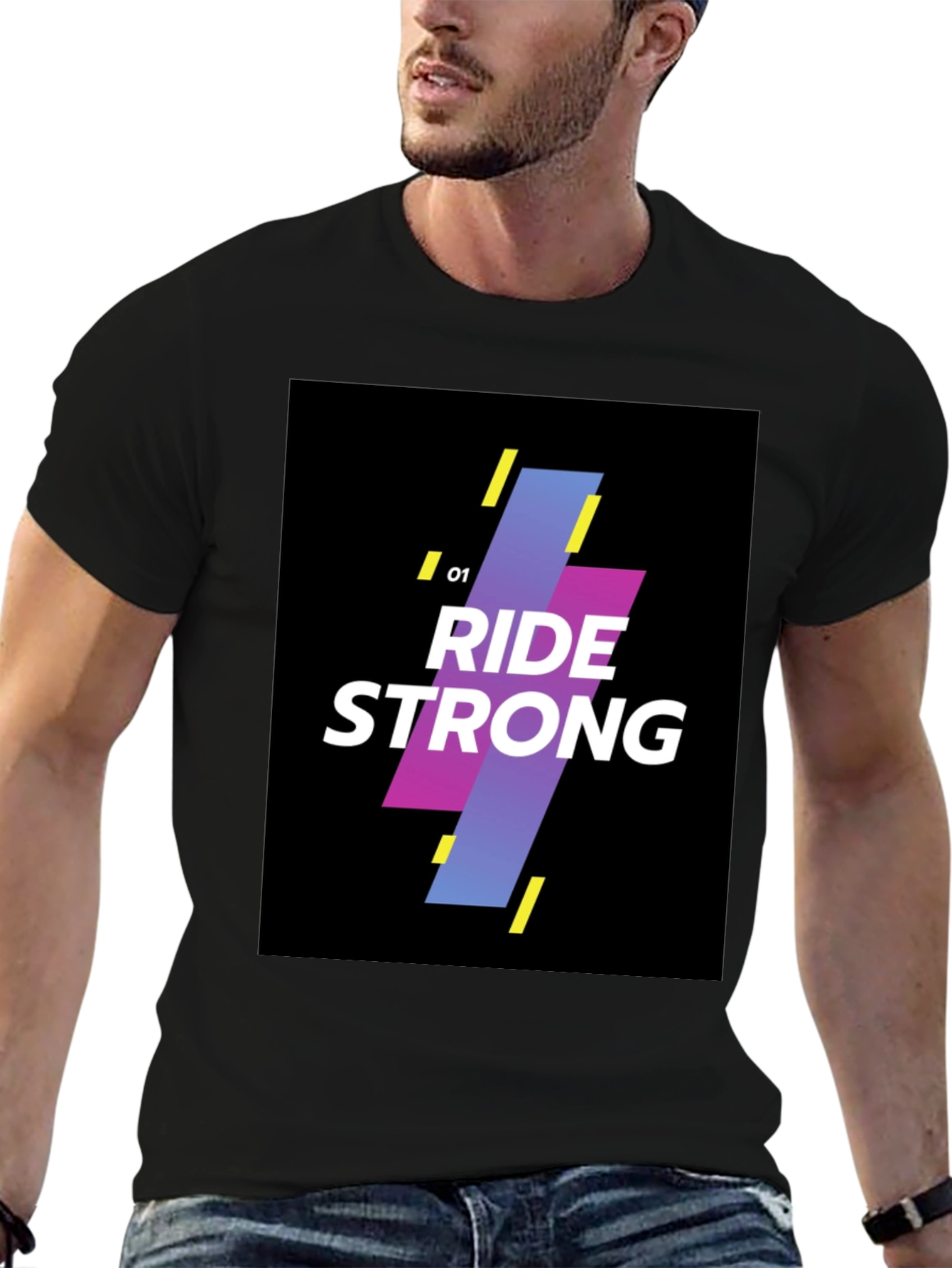 Ride Strong Graphic Black T-Shirt
