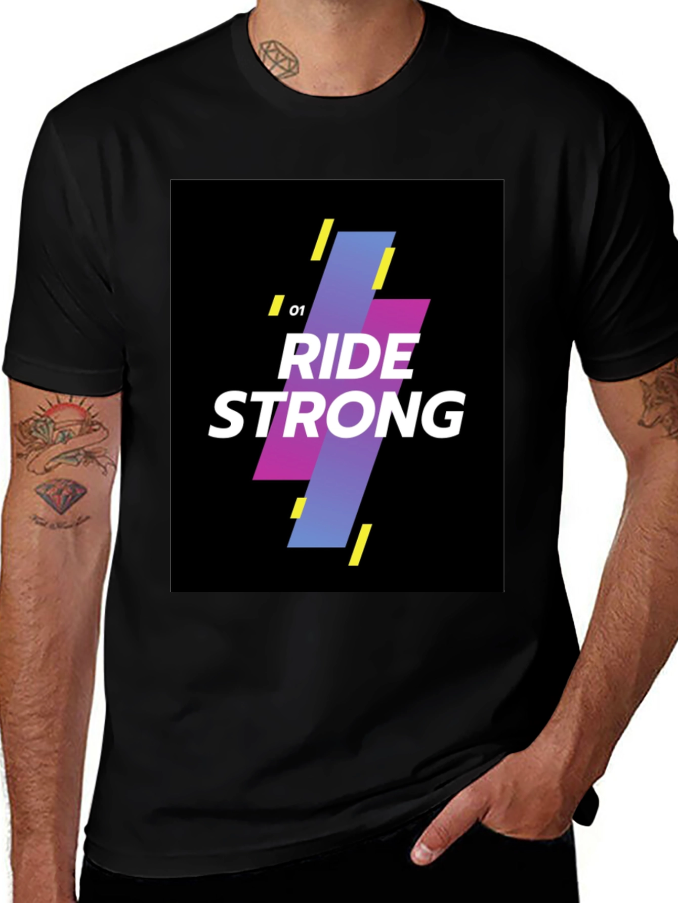 Ride Strong Graphic Black T-Shirt