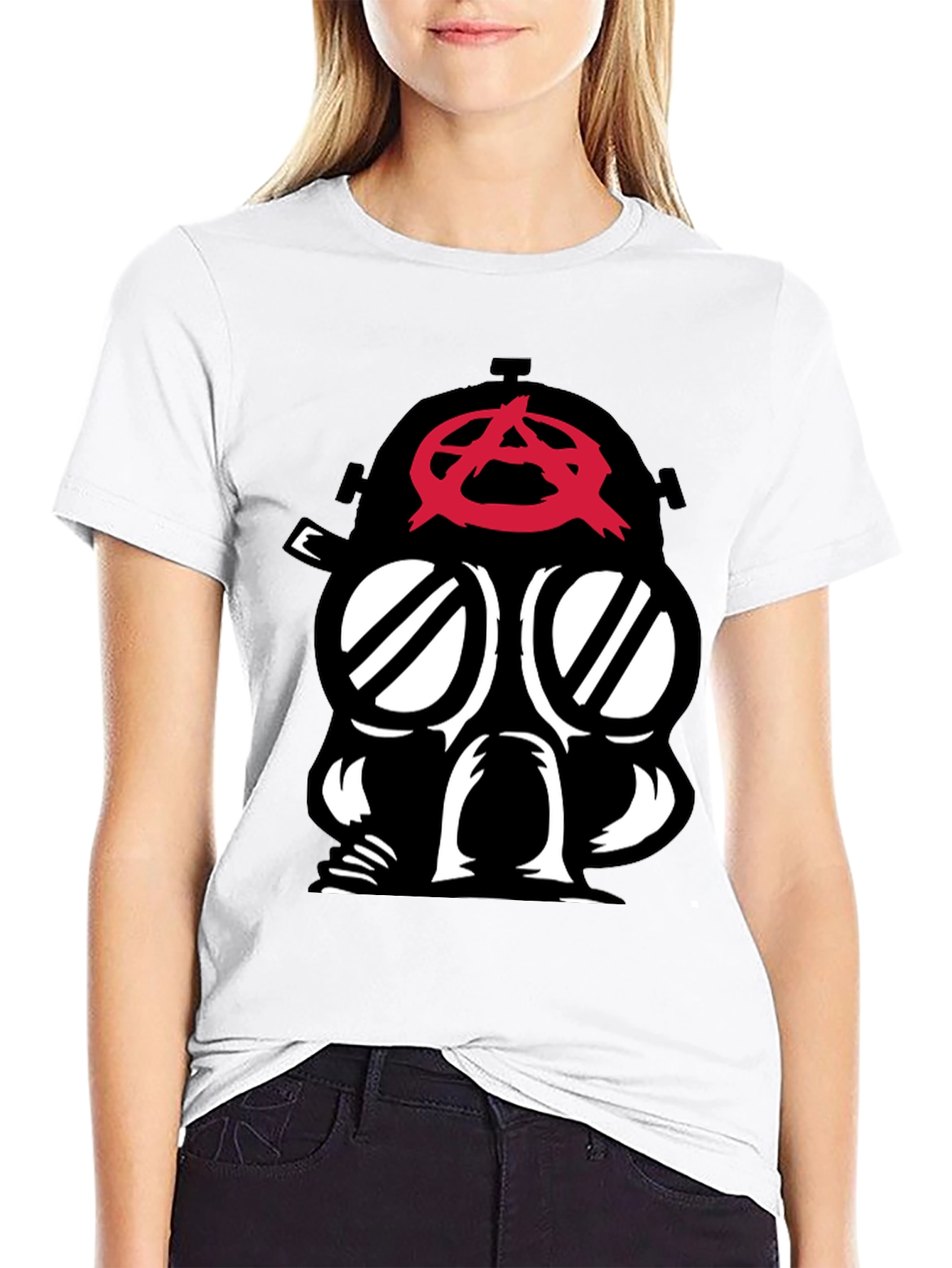 Anarchy Gas Mask Graphic Tee - Bold Statement
