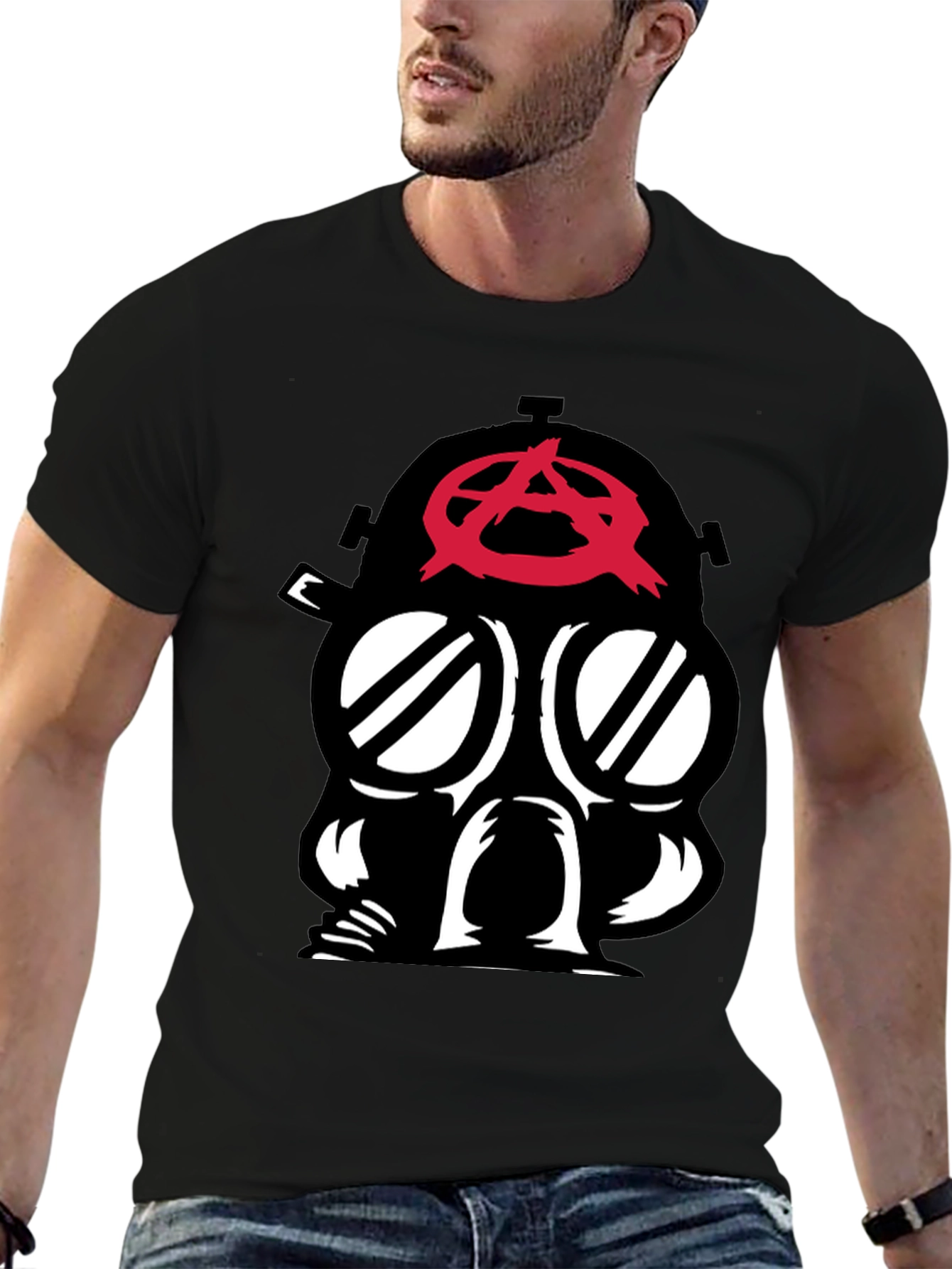 Anarchy Gas Mask Graphic Tee - Bold Statement