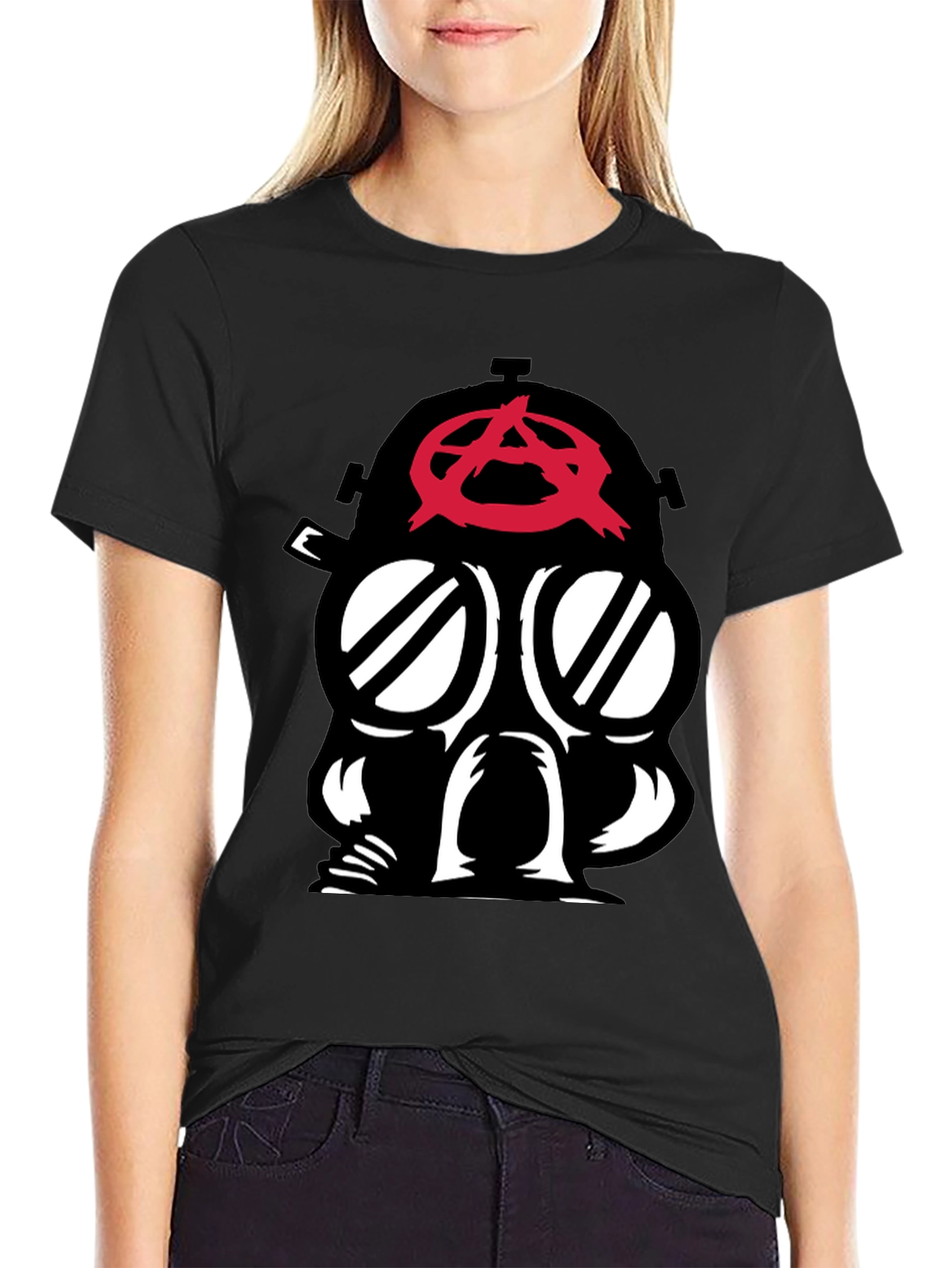 Anarchy Gas Mask Graphic Tee - Bold Statement