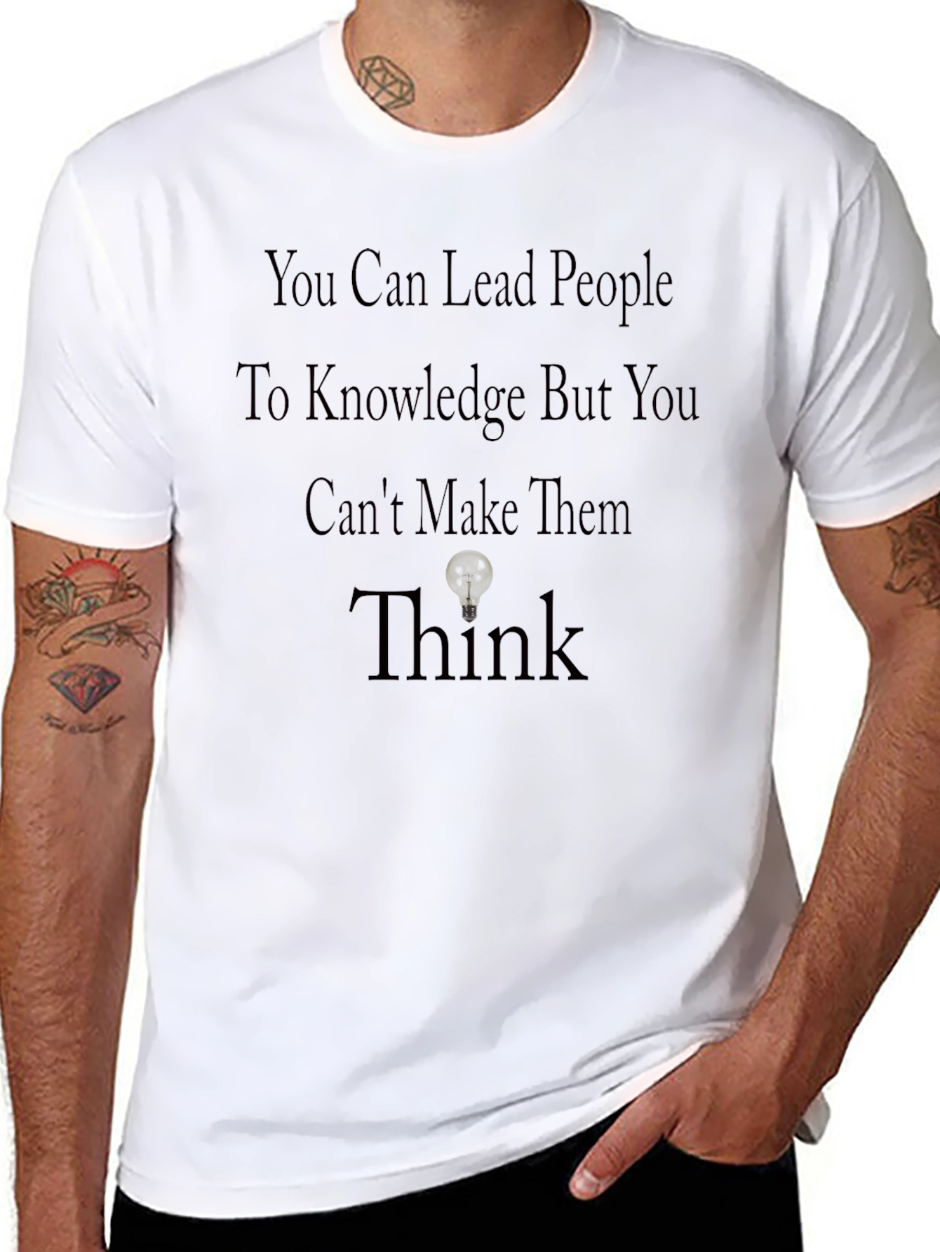 Motivational T-Shirt: Lead to Knowledge Think