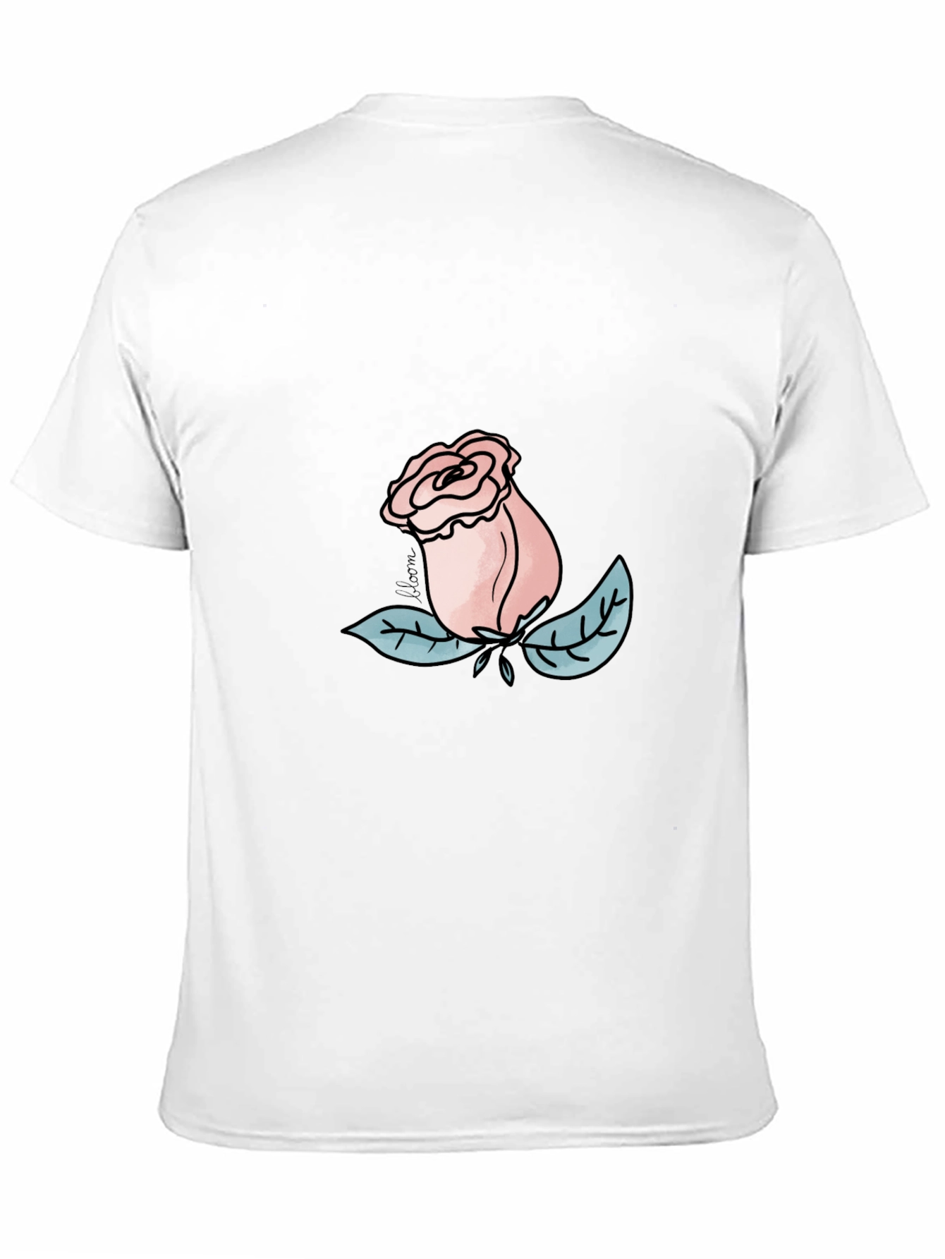 Rose Graphic Tee - Black Casual T-Shirt
