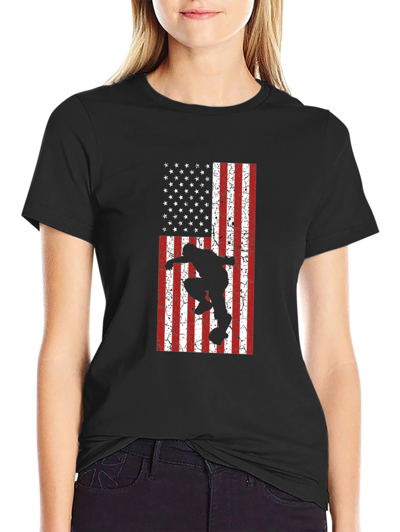 Skateboarding USA Flag T-Shirt