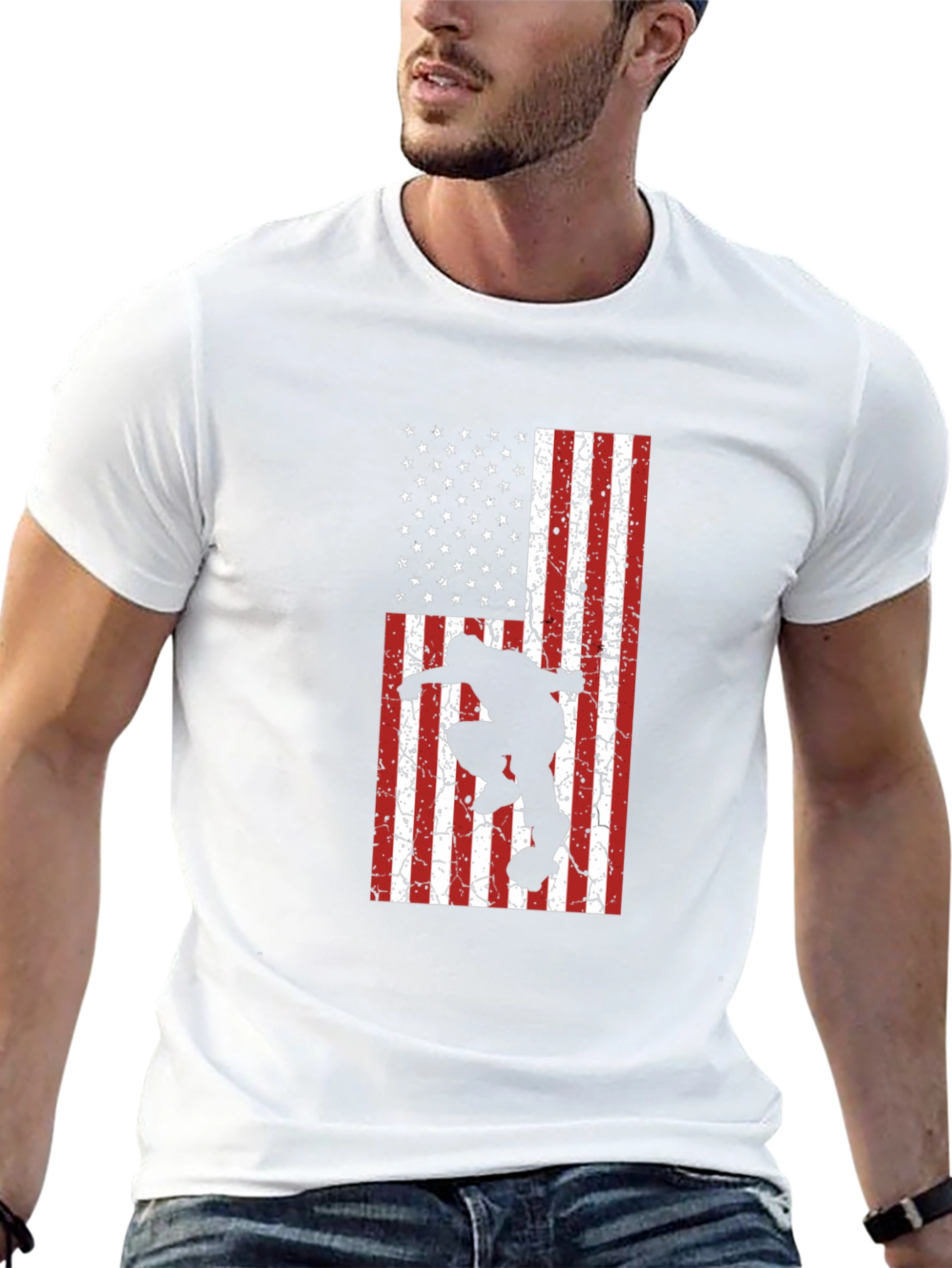 Skateboarding USA Flag T-Shirt