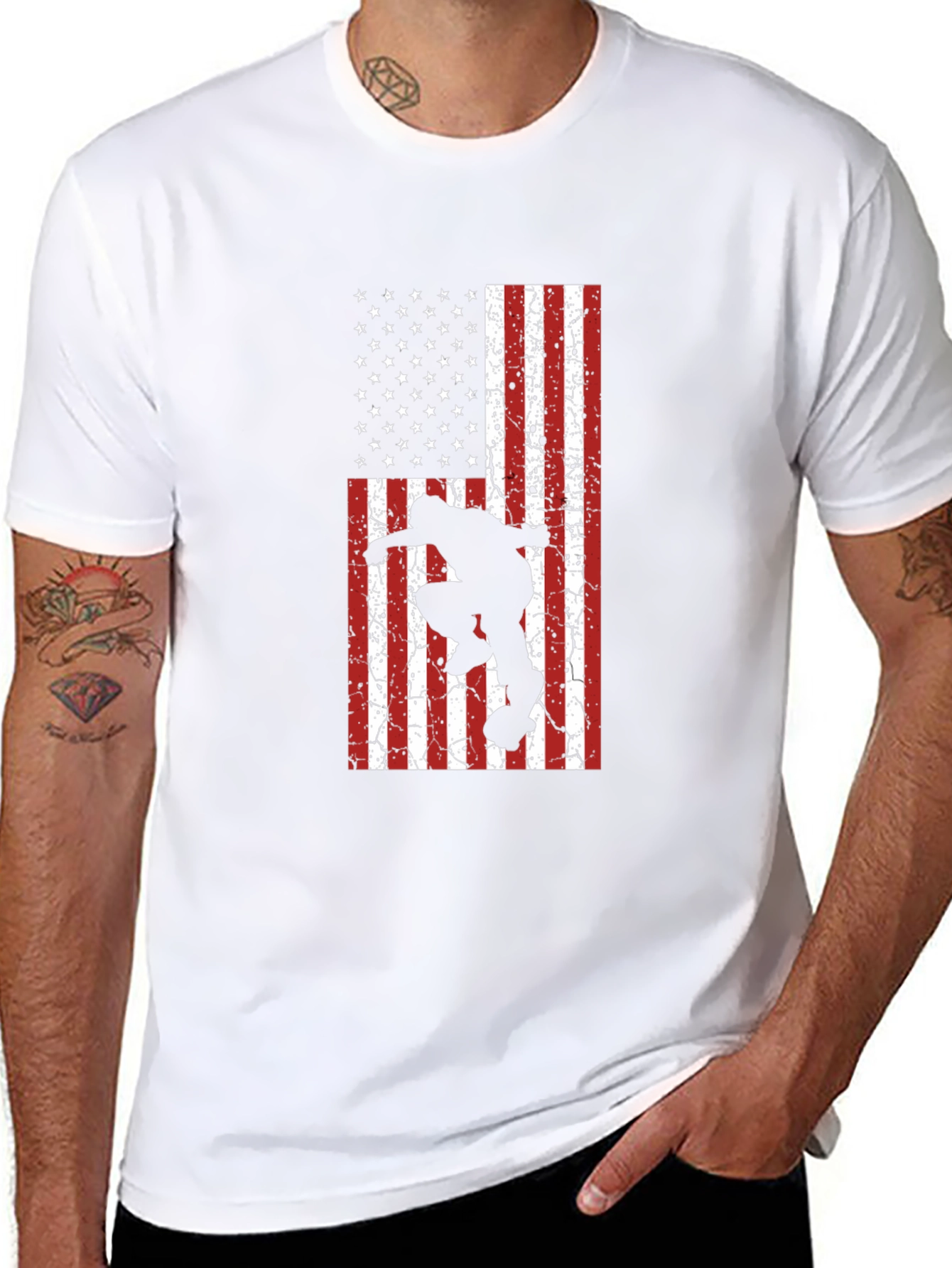 Skateboarding USA Flag T-Shirt