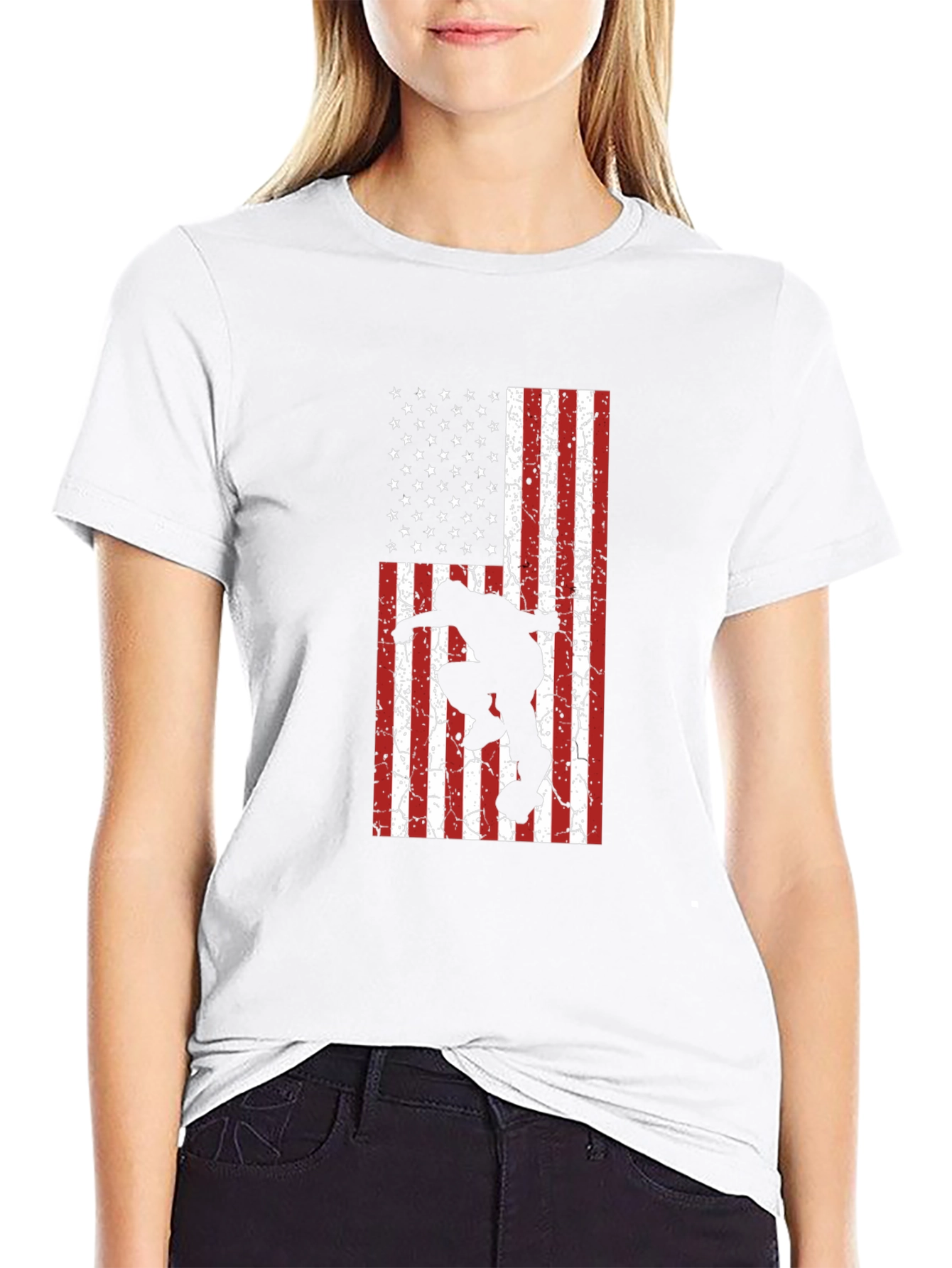 Skateboarding USA Flag T-Shirt