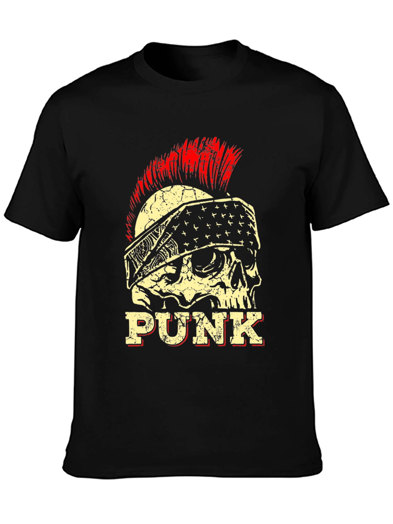 Punk Skull Graphic Tee - Rock & Roll Style