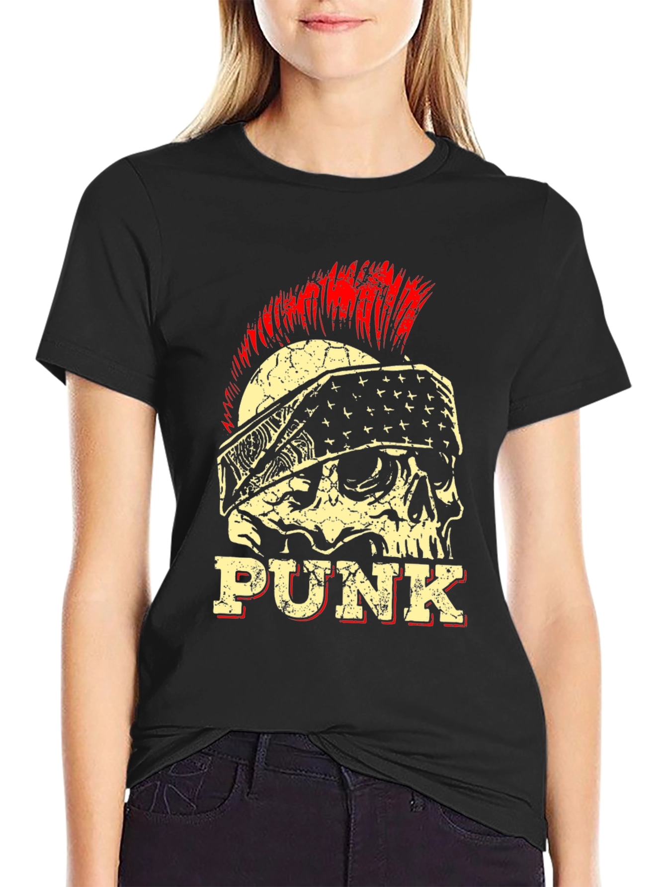 Punk Skull Graphic Tee - Rock & Roll Style
