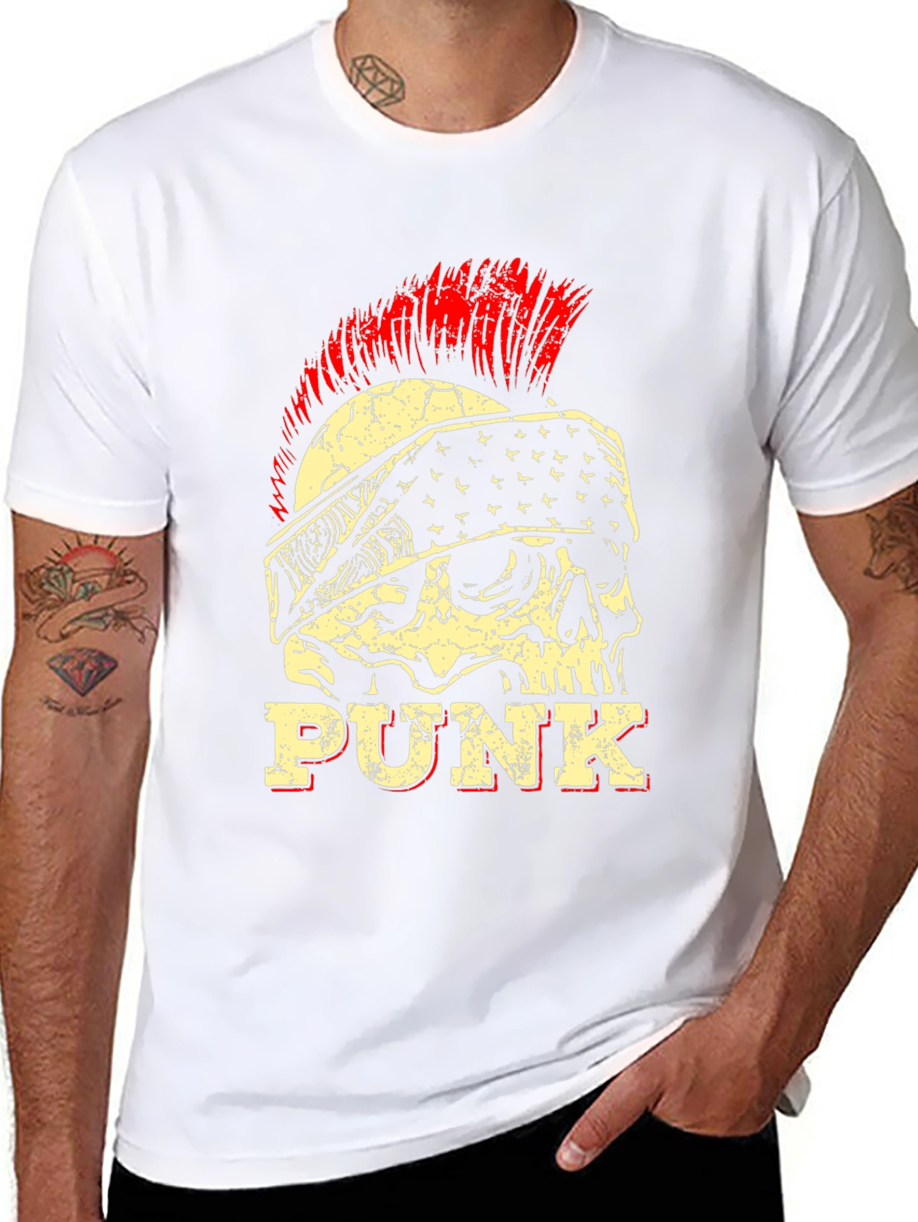Punk Skull Graphic Tee - Rock & Roll Style