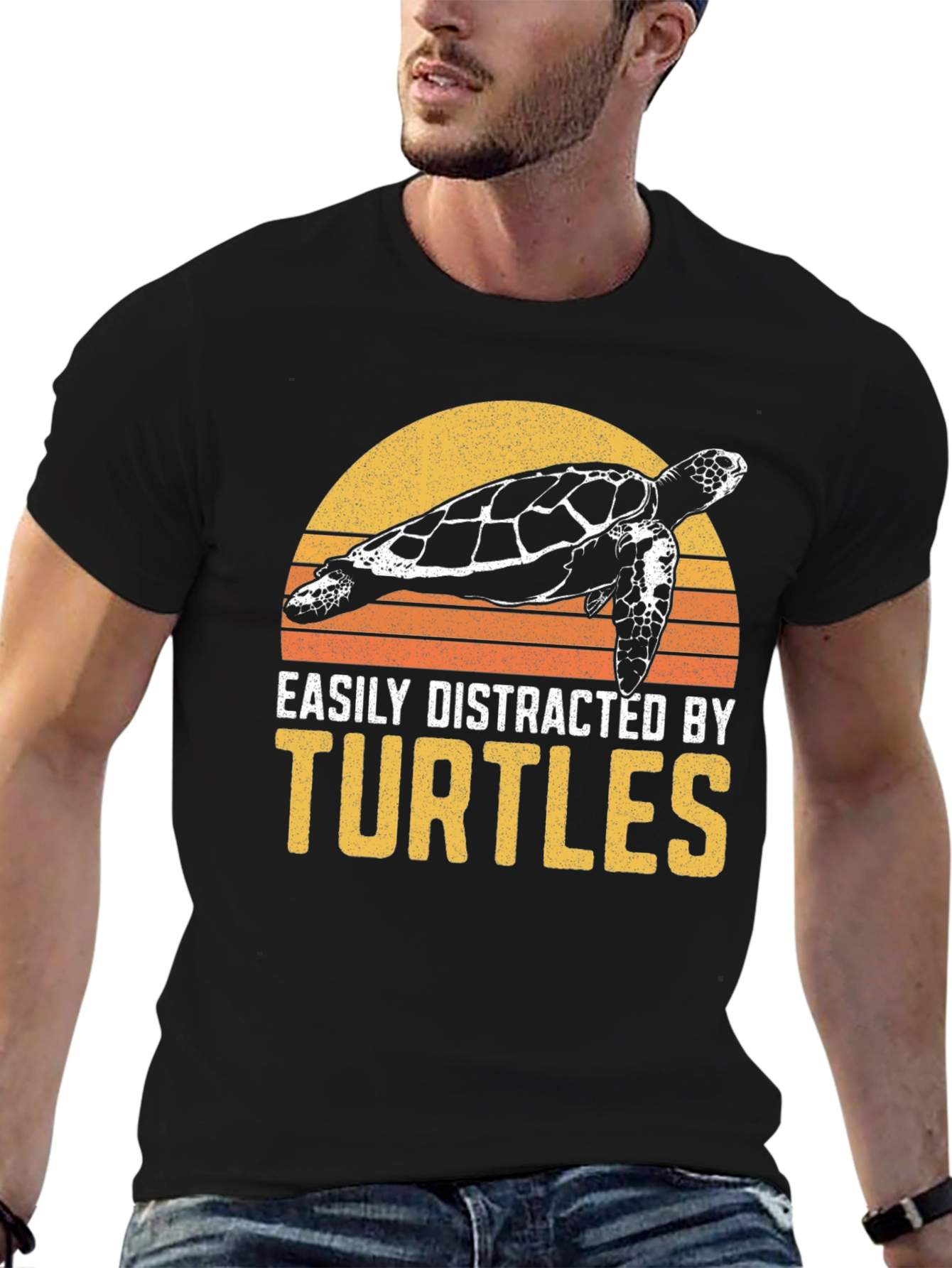 Easily Distracted By Turtles Graphic T-Shirt